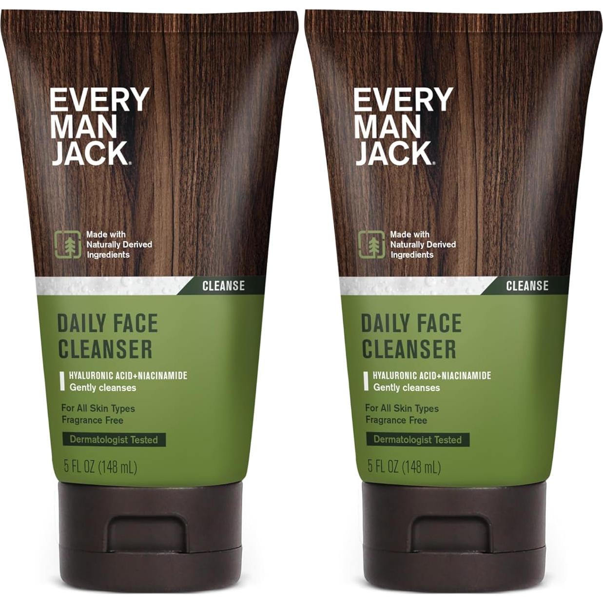 Limpiador Facial Diario Every Man Jack 142 g - Hidratante y Revitalizante