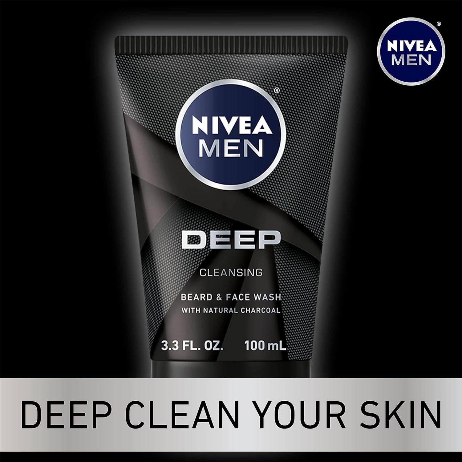 Limpiador Facial y de Barba NIVEA HOMBRES DEEP 3 Tubos 97.6 ml