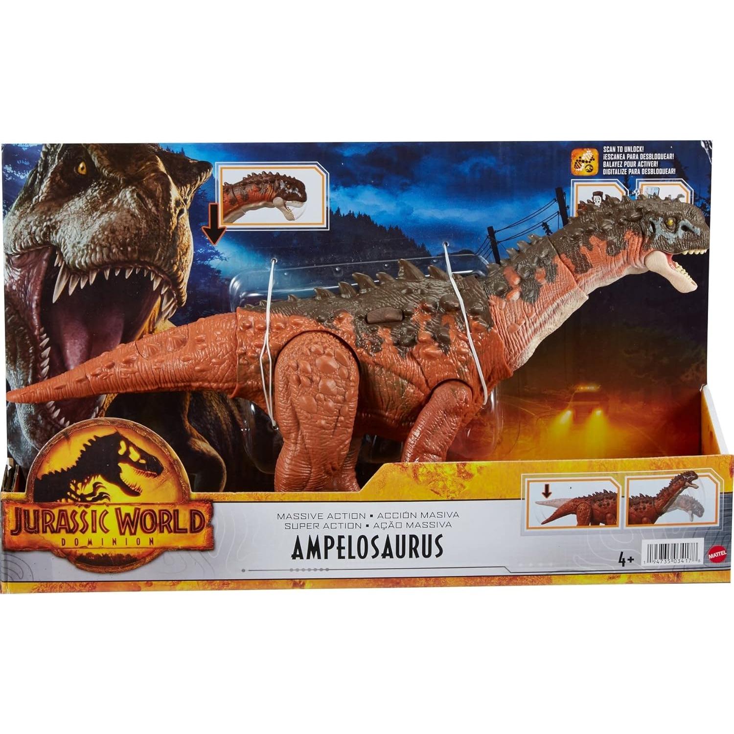 Figura de Dinosaurio Ampelosaurus Mattel Jurassic World AR
