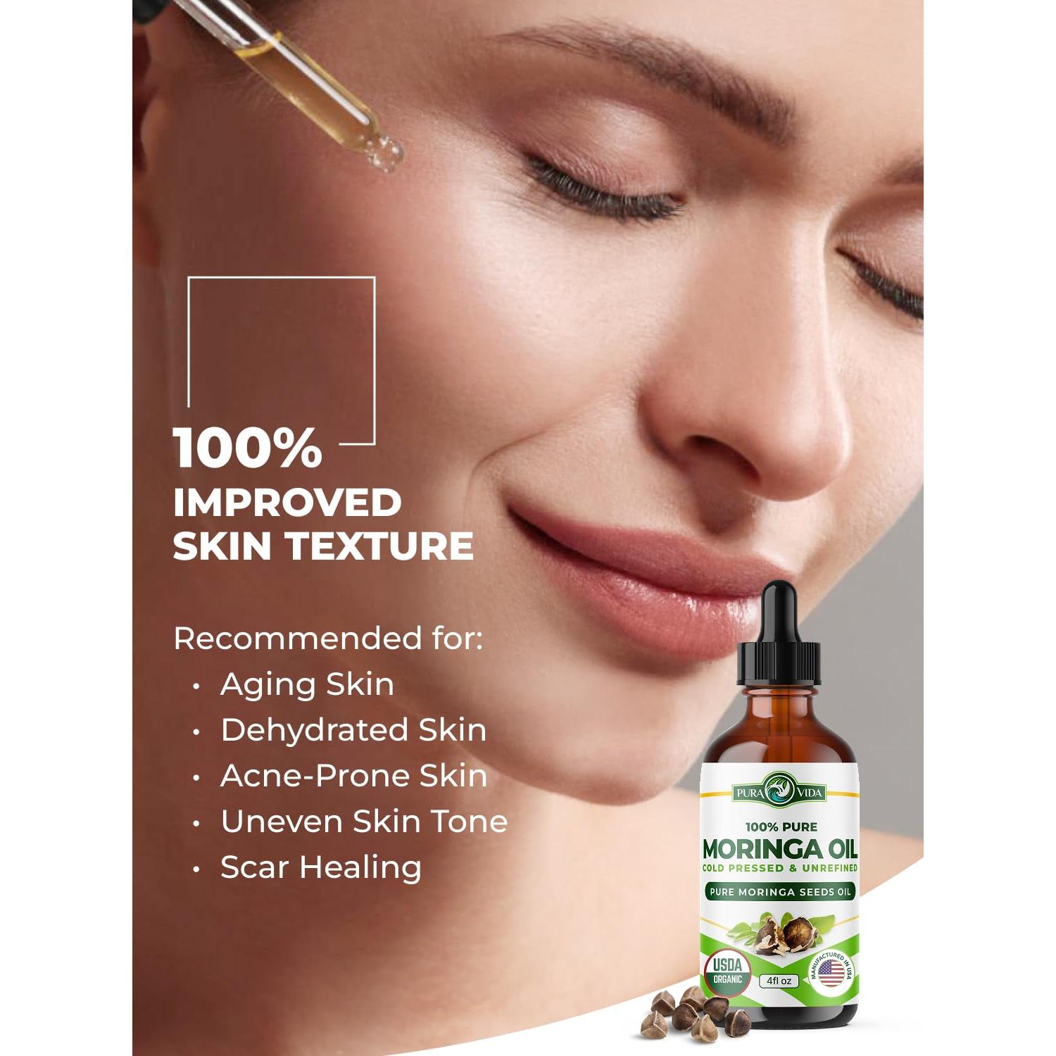 Aceite de Moringa Orgánico Puro 118 ml - Pura Vida Supplements