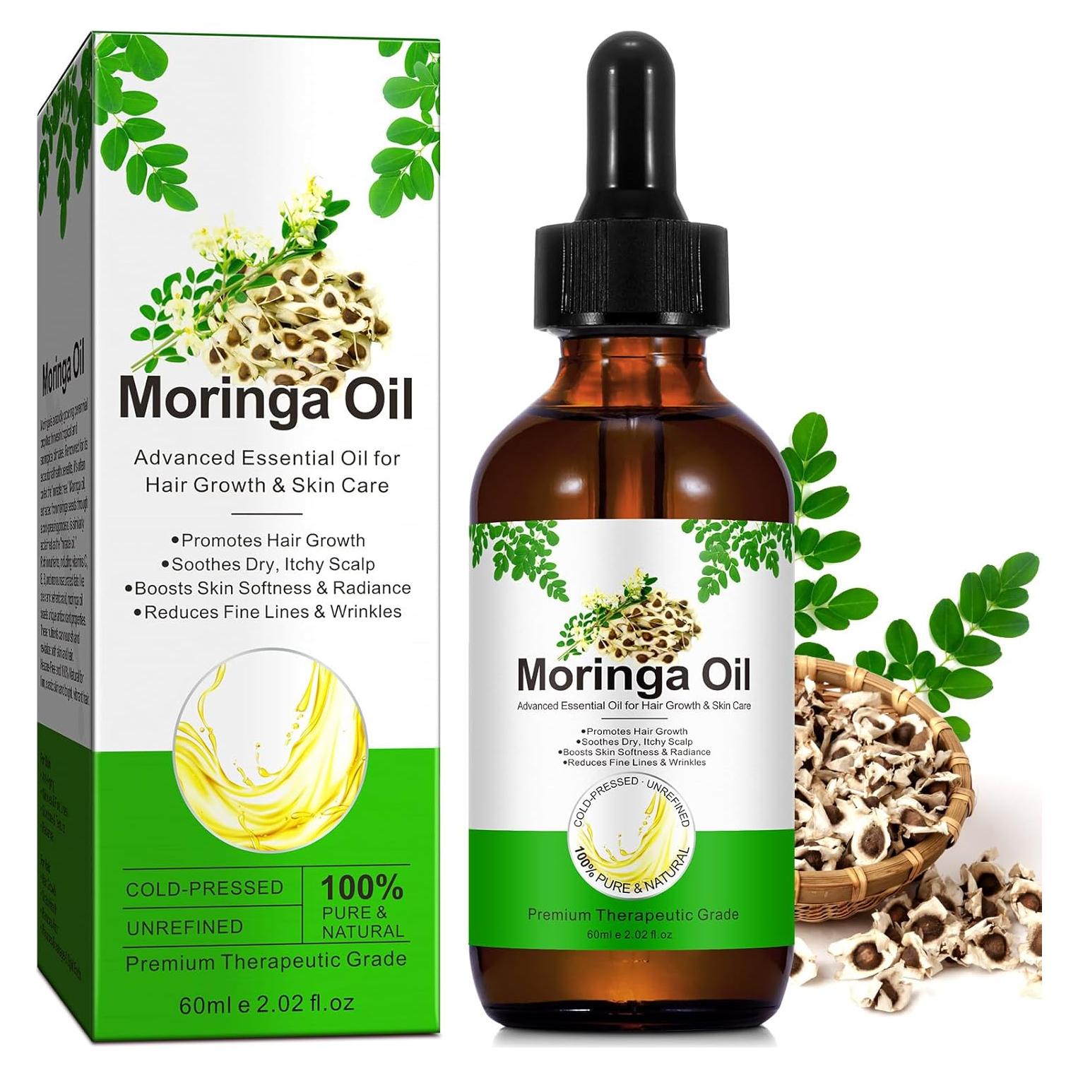 Aceite de Moringa 100% Natural WELOSUER 59.87 ml Cuidado Cabello y Piel