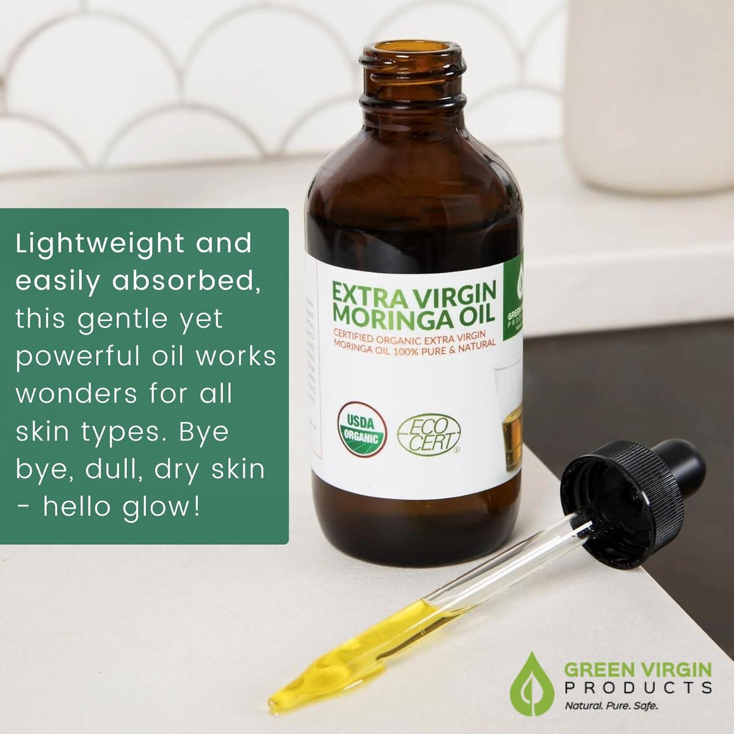 Aceite de Moringa Orgánico Extra Virgen 118.3ml Green Virgin