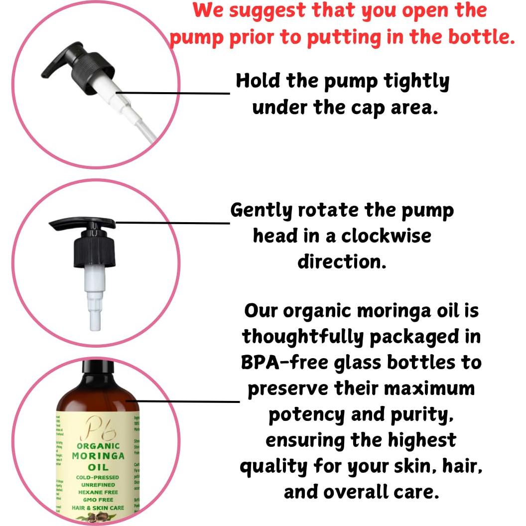 Aceite de Moringa Orgánico 473 ml Pomberries - Hidratante Piel y Cabello