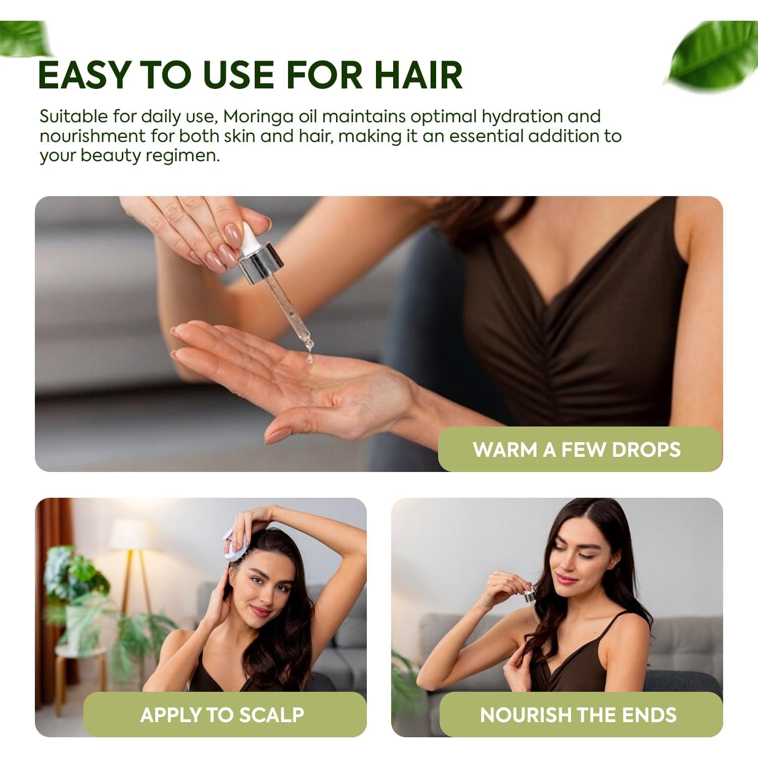 Aceite Milagroso de Moringa SANOOR 60ml Puro y Prensado en Frío