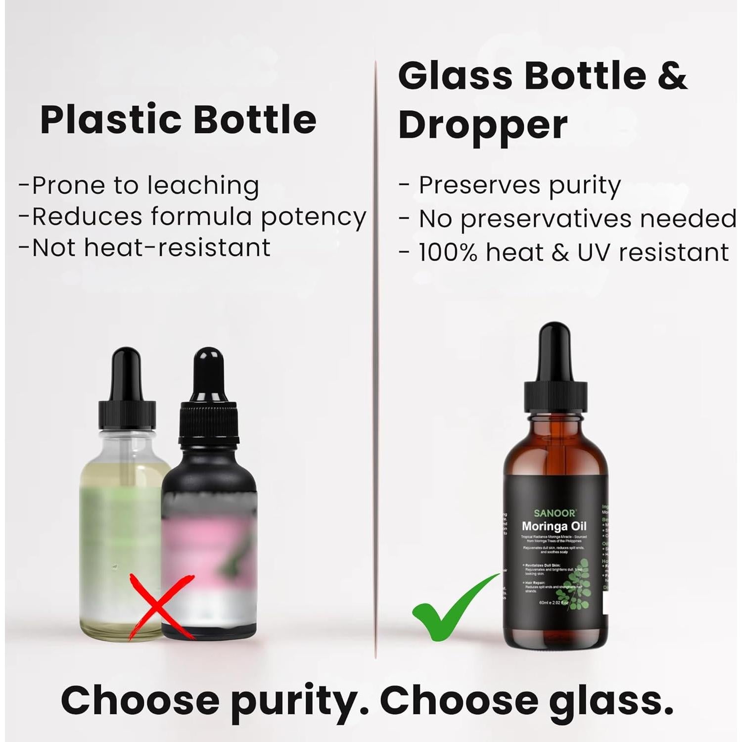 Aceite Milagroso de Moringa SANOOR 60ml Puro y Prensado en Frío