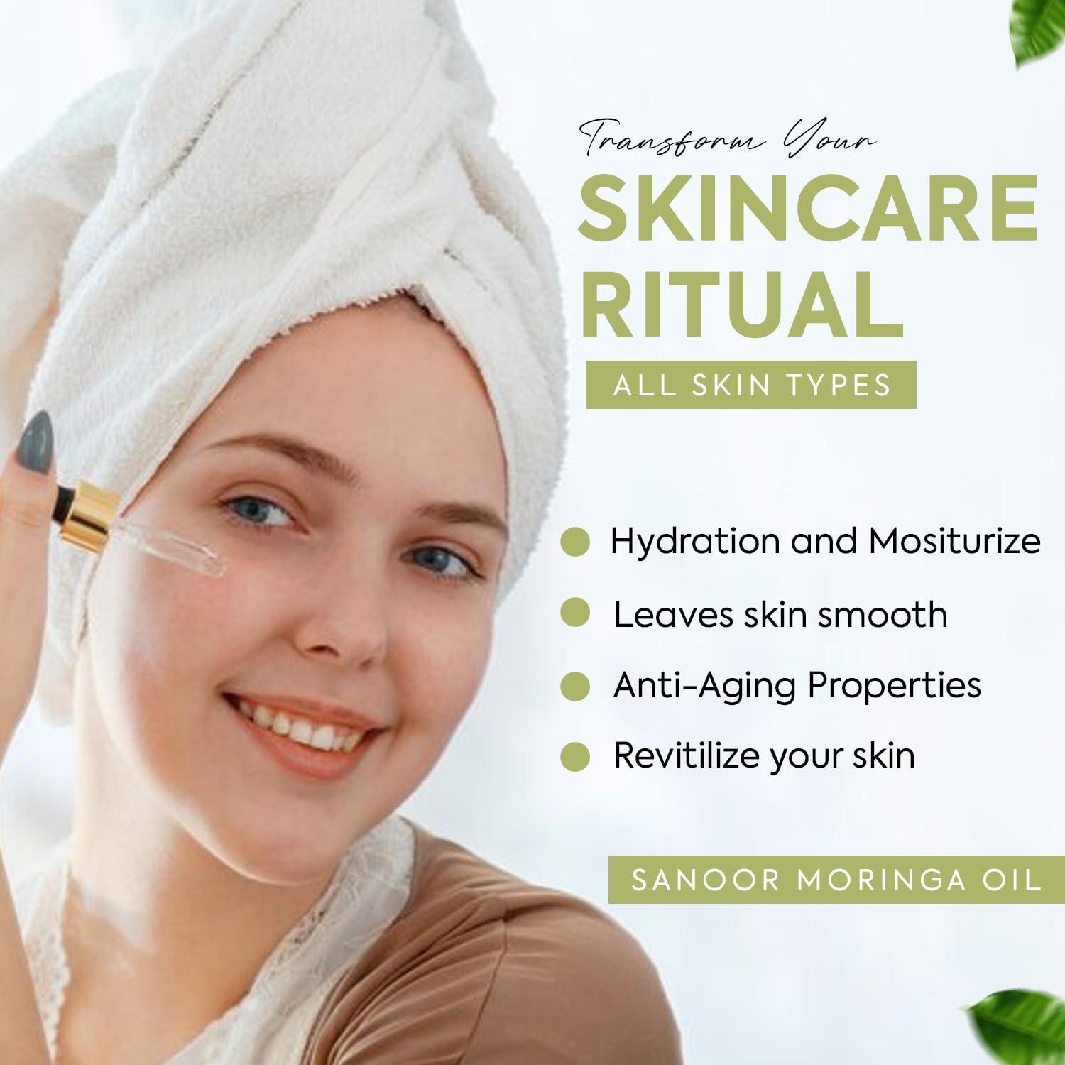 Aceite Milagroso de Moringa SANOOR 60ml Puro y Prensado en Frío