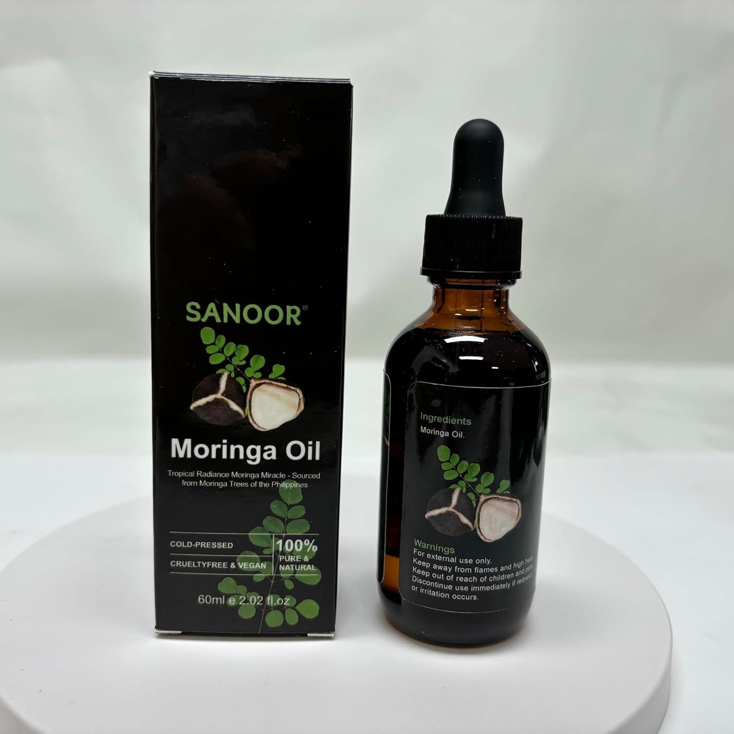 Aceite Milagroso de Moringa SANOOR 60ml Puro y Prensado en Frío