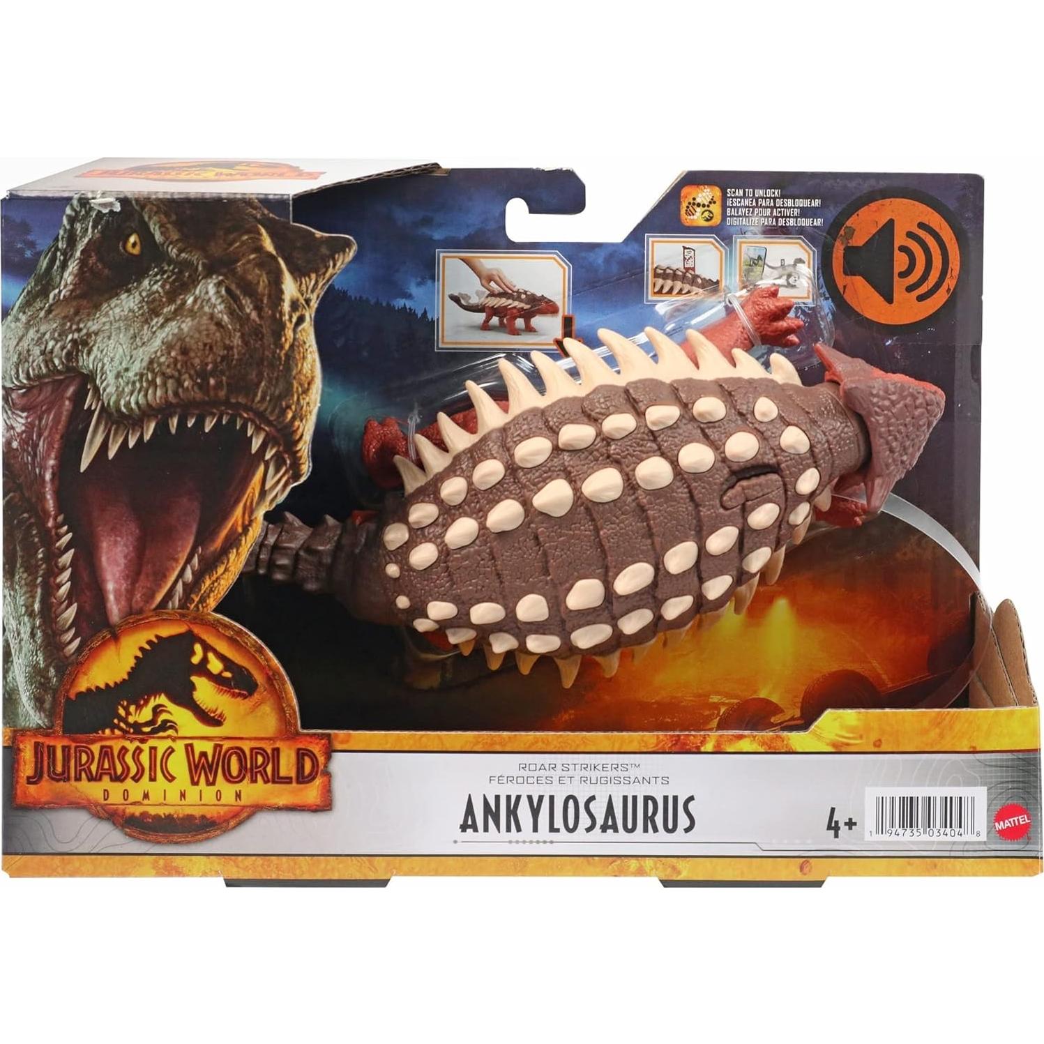 Figura de Acción Mattel Jurassic World Ankylosaurus 33 cm