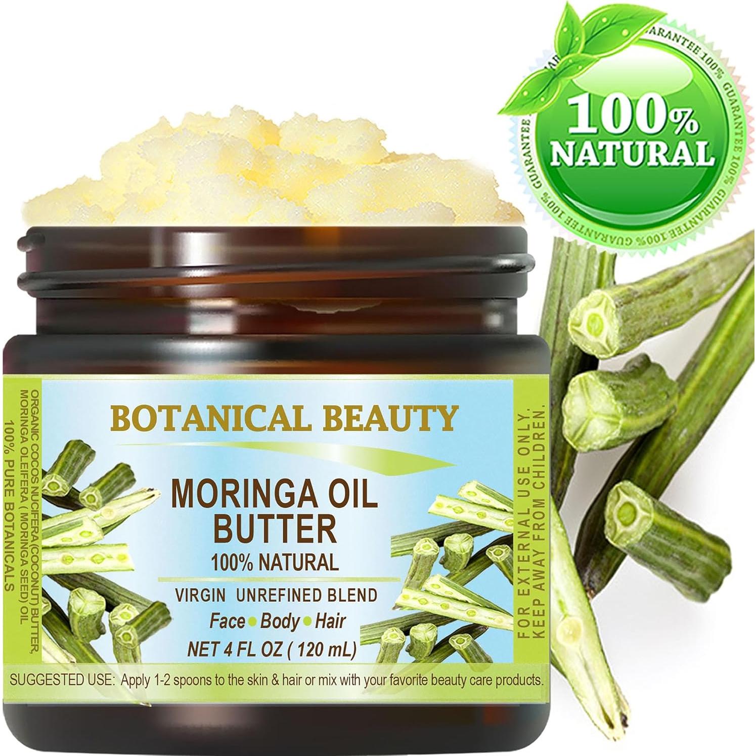 Manteca de Aceite de Moringa Pura Virgen 120 ml - Belleza Botánica