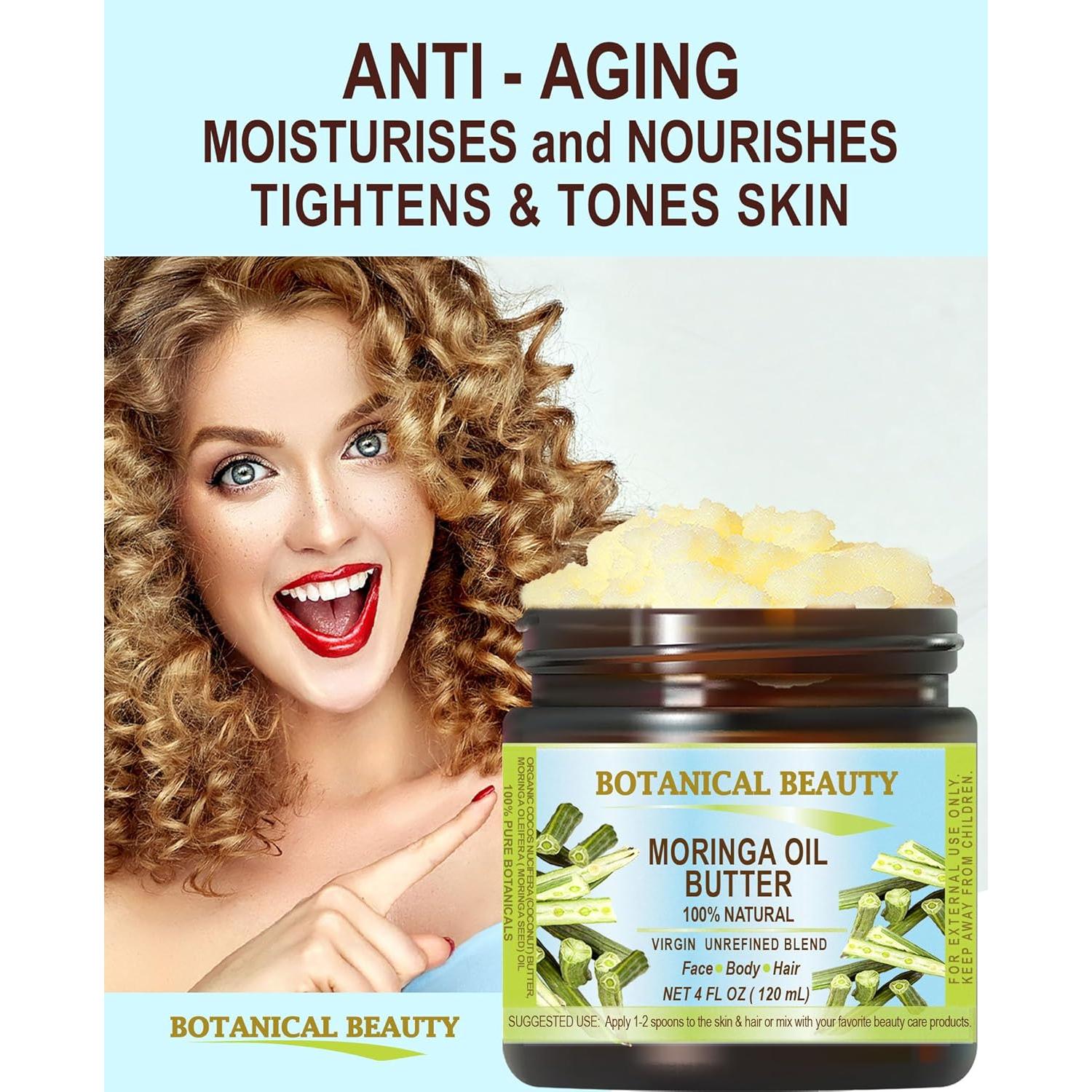 Manteca de Aceite de Moringa Pura Virgen 120 ml - Belleza Botánica