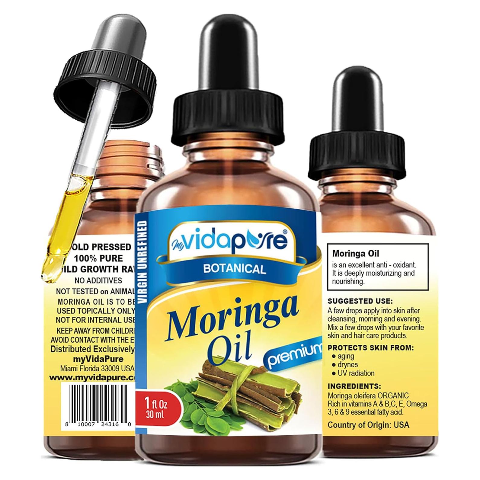 Aceite de Moringa 100% Puro myVidaPure 30 ml Cuidado Piel y Cabello
