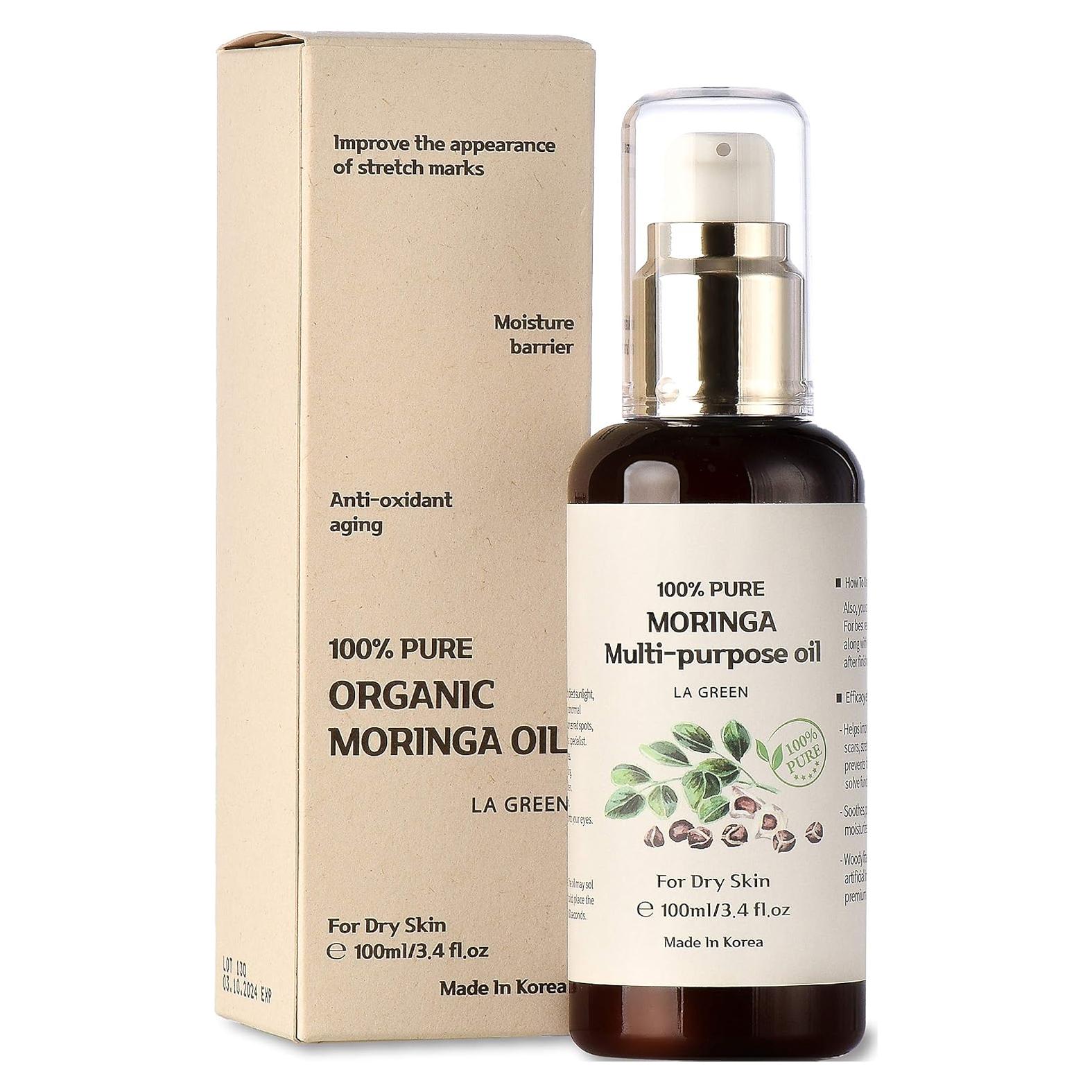 Aceite de Moringa Orgánico Puro LA GREEN 100 ml Multiusos