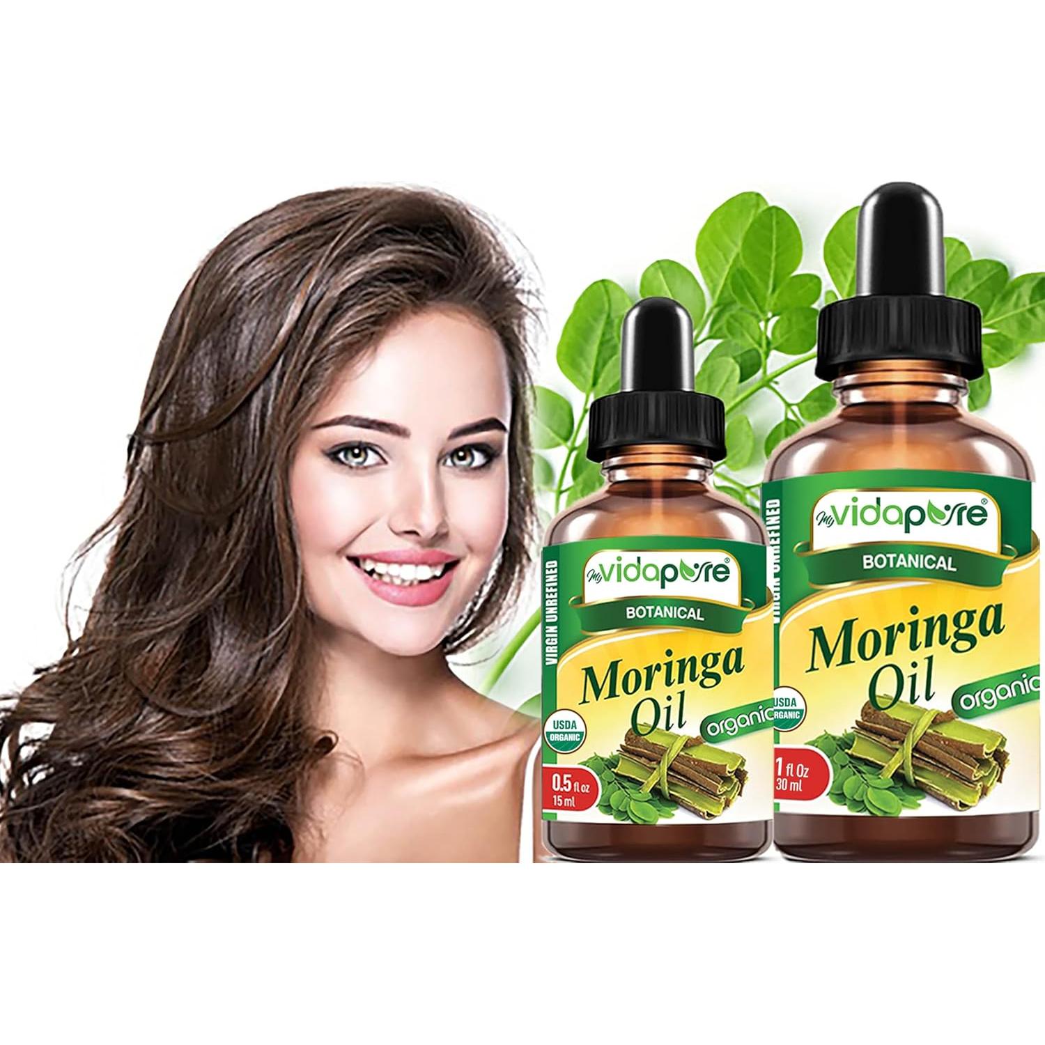 Aceite de Moringa Orgánico MyVidaPure 15 ml Puro Virgen Antienvejecimiento