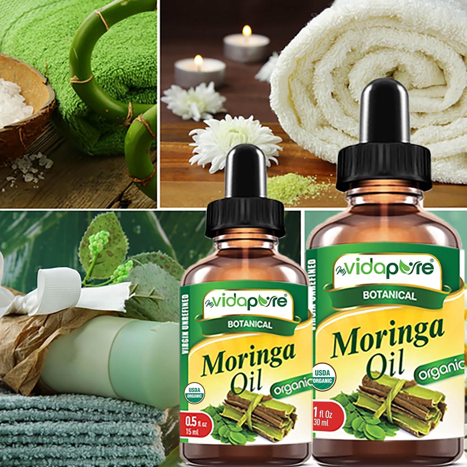 Aceite de Moringa Orgánico MyVidaPure 15 ml Puro Virgen Antienvejecimiento