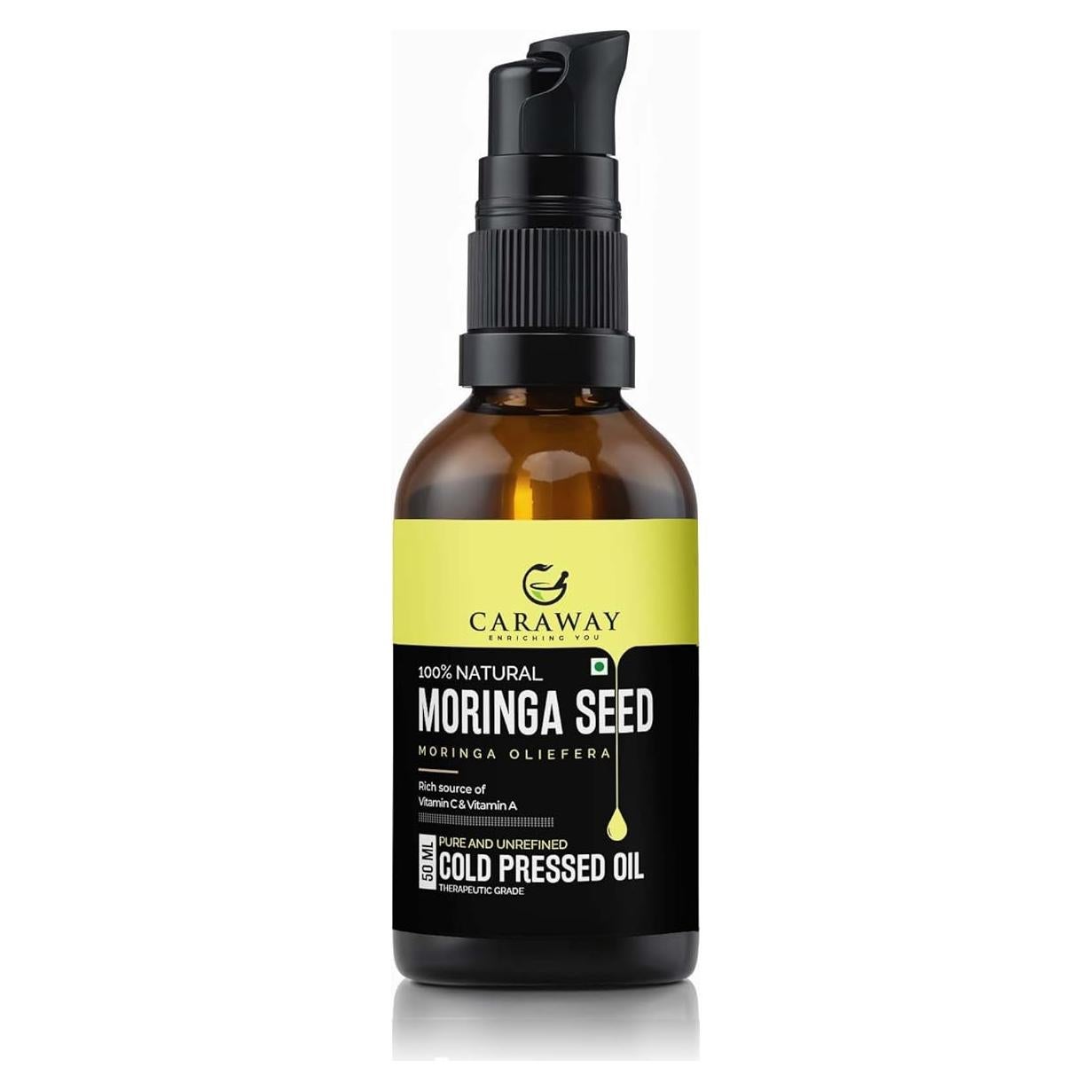 Aceite de Semilla de Moringa CARAWAY 100% Puro 50 ml