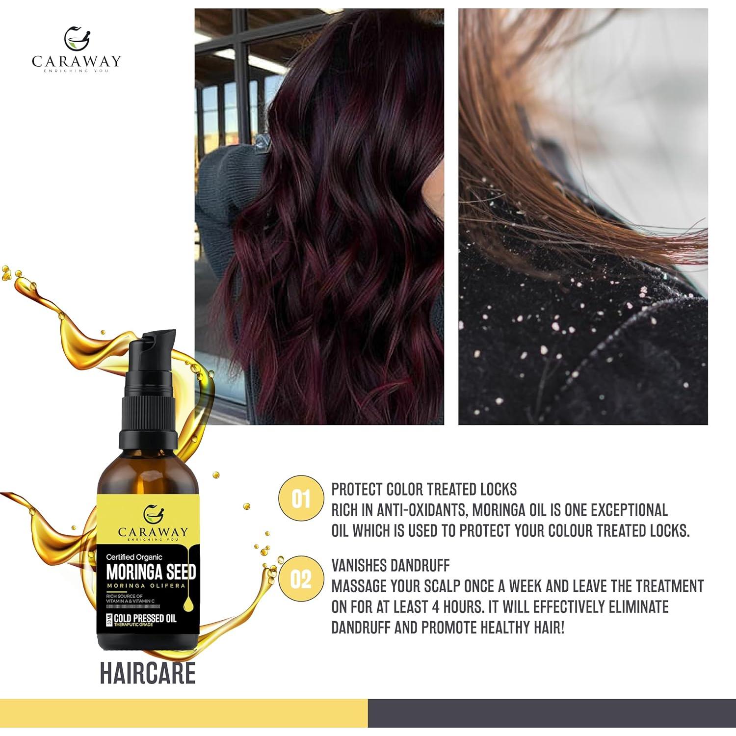 Aceite de Semilla de Moringa CARAWAY 100% Puro 50 ml