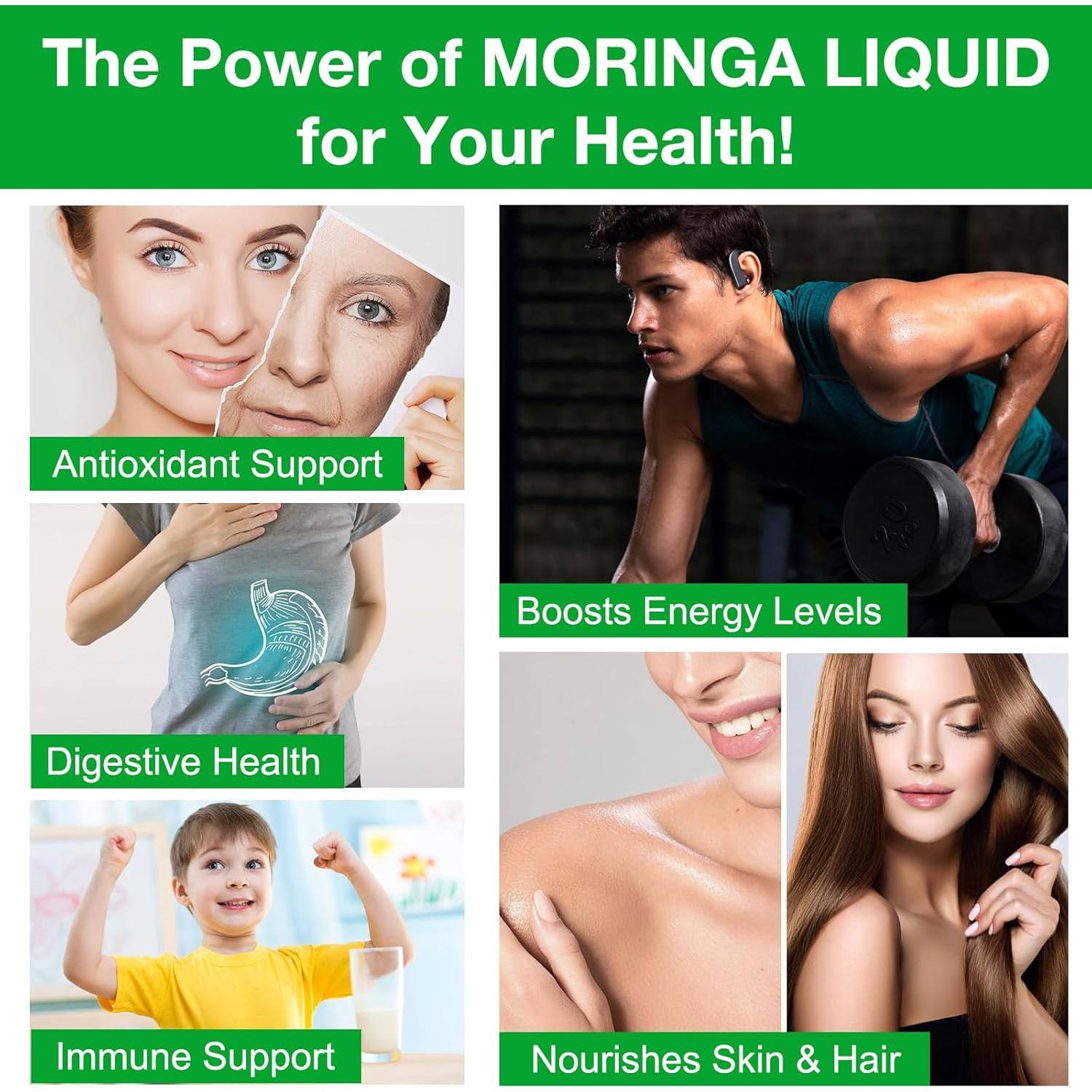 Gotas Líquidas de Moringa Pura Ruduwu 120g con Cúrcuma