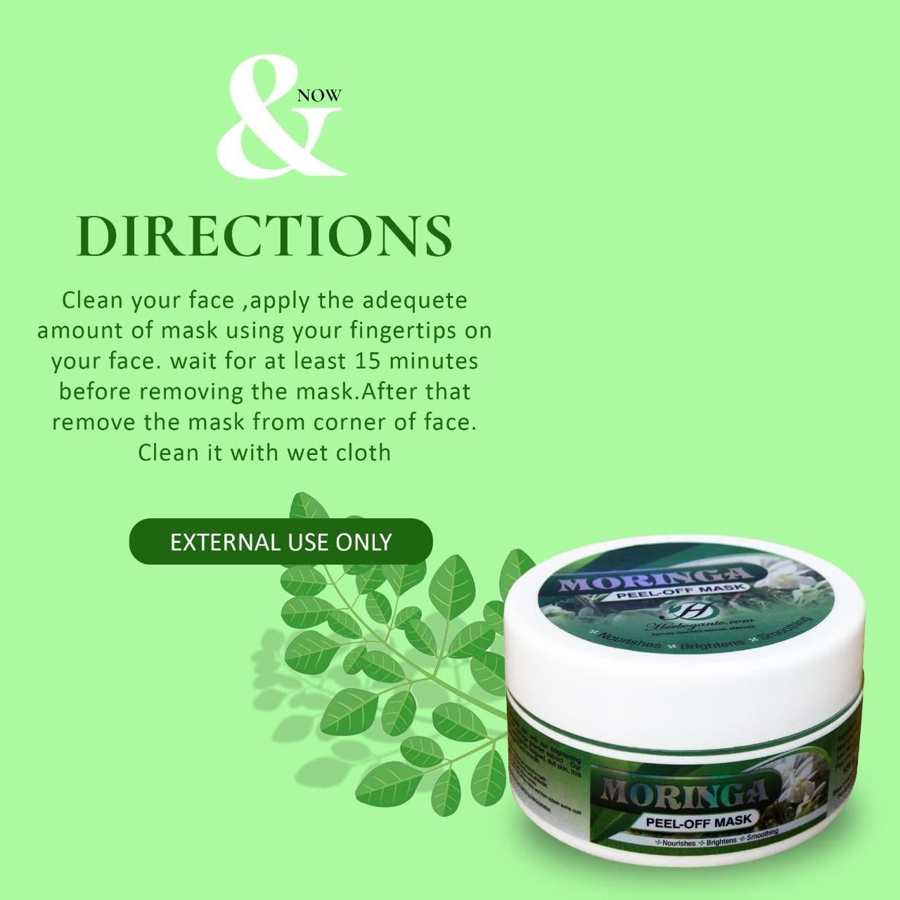 Mascarilla Peel Off Facial Herboganic Moringa 150g Natural