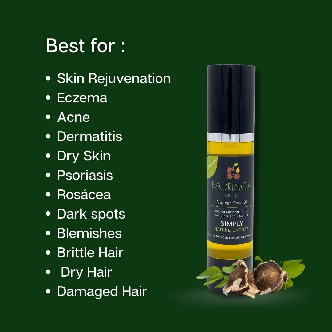 Aceite de Moringa Orgánico Nature 30ml - Hidratante Facial y Capilar