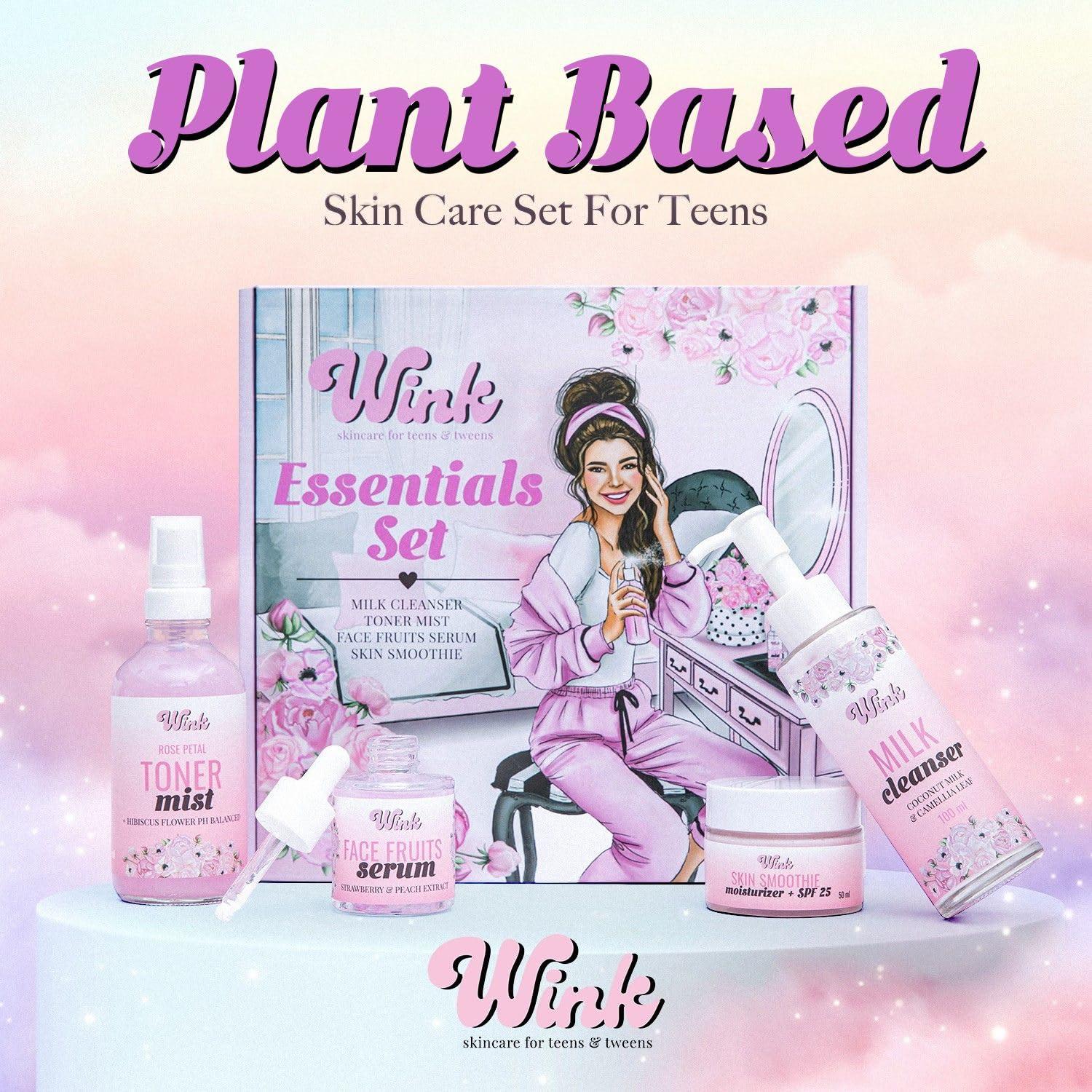 Kit de Cuidado Facial Natural WINK para Adolescentes - 4 Productos