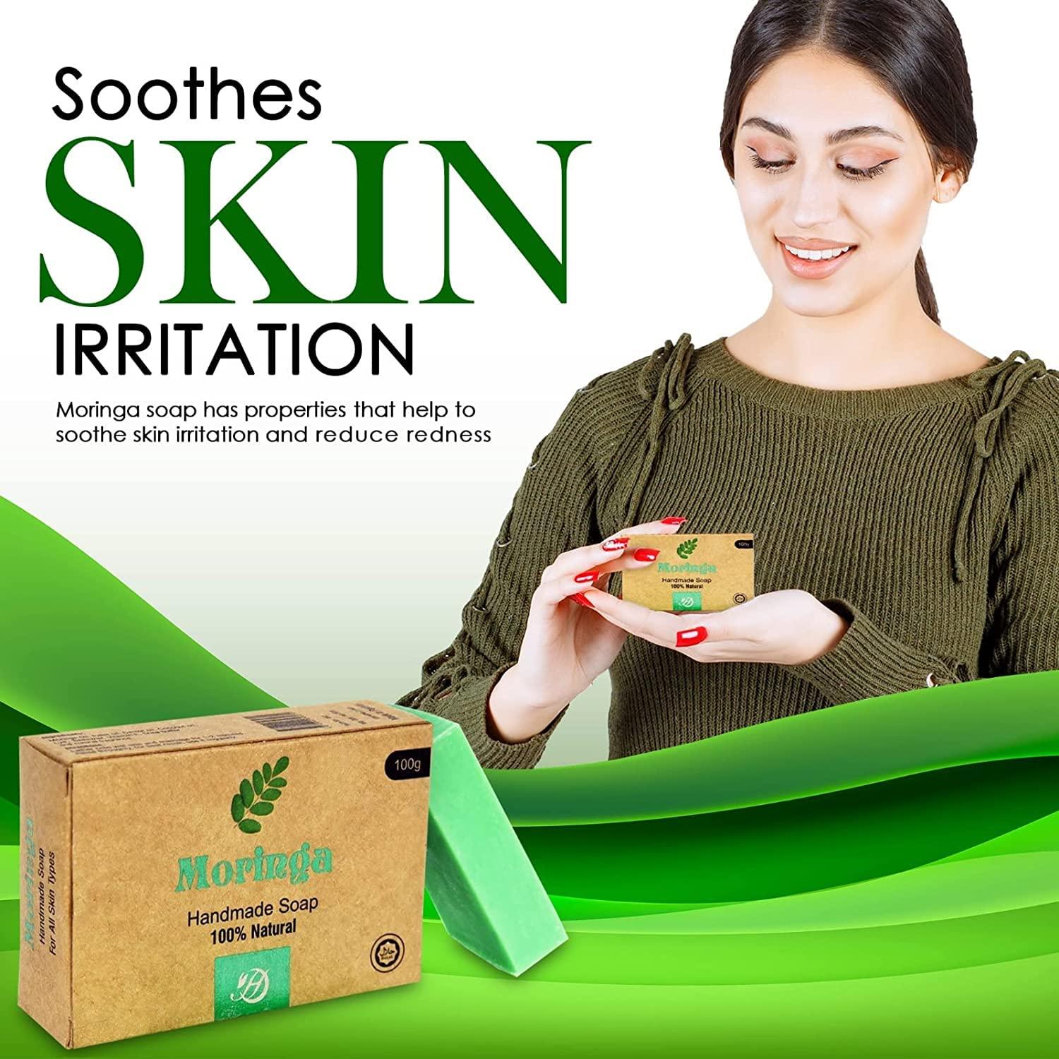 Jabón Natural Hidratante de Moringa Herboganic 3x100g