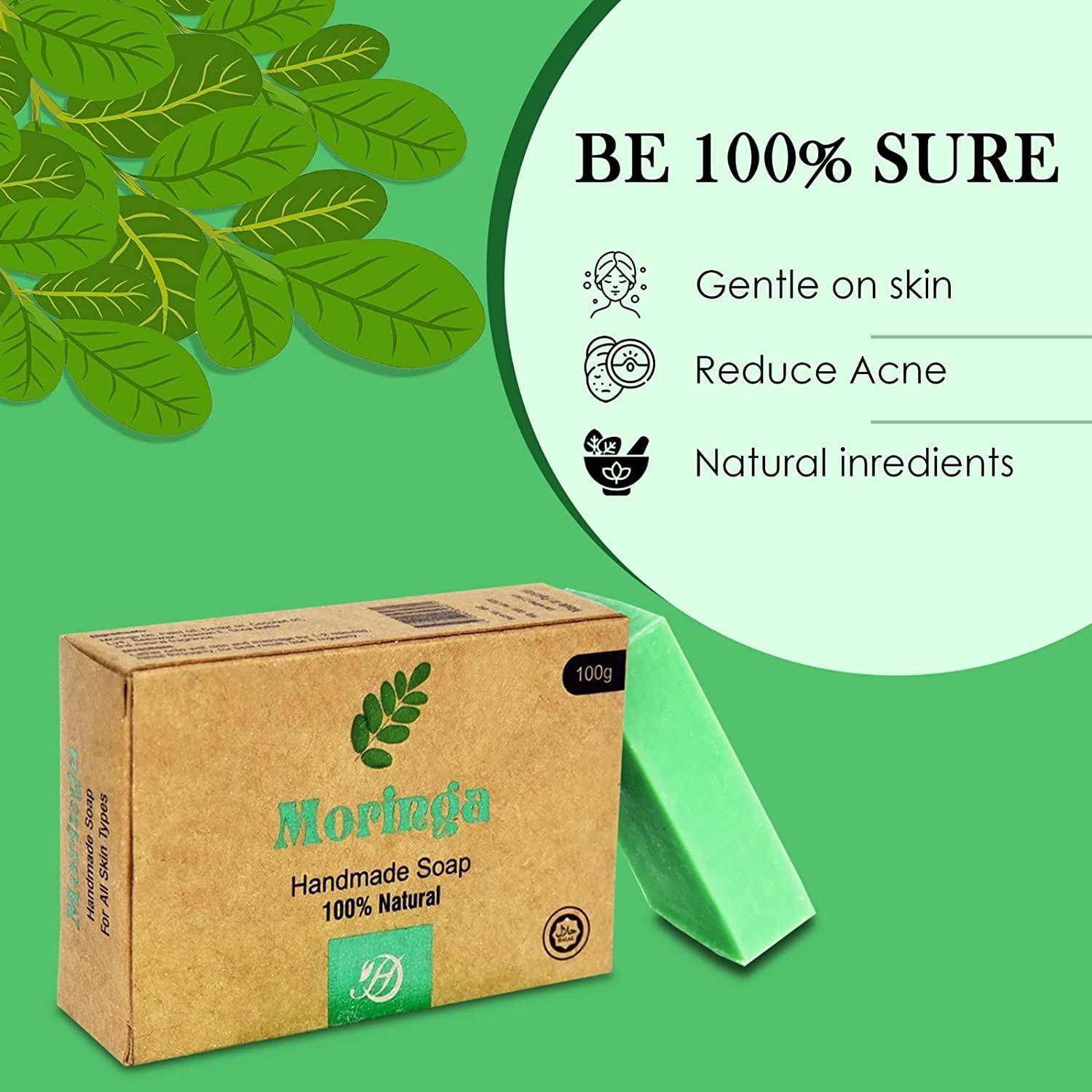 Jabón Natural Hidratante de Moringa Herboganic 3x100g