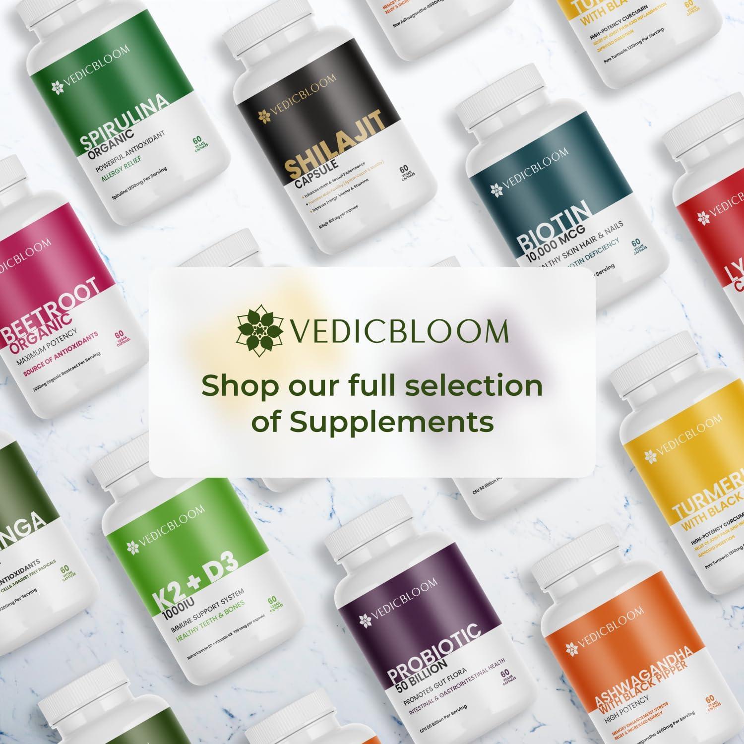 Cápsulas de Moringa VEDICBLOOM 7200mg - 60 Unidades