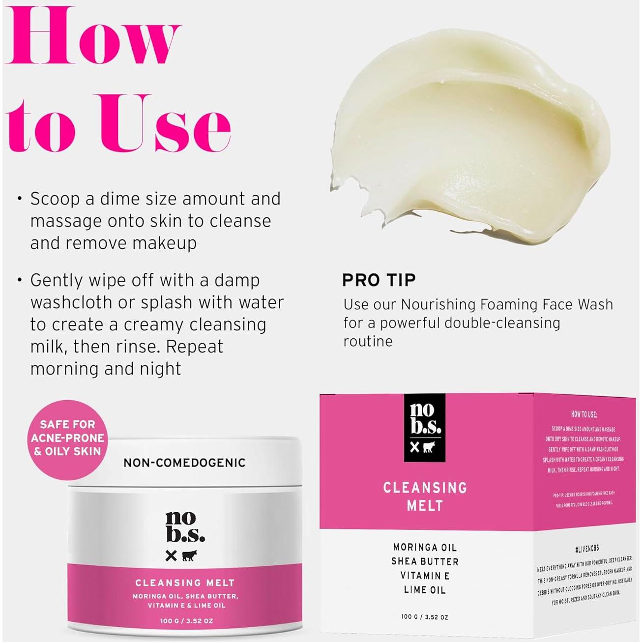 Bálsamo Limpiador Facial No Bad Stuff 100g - Aceite de Moringa