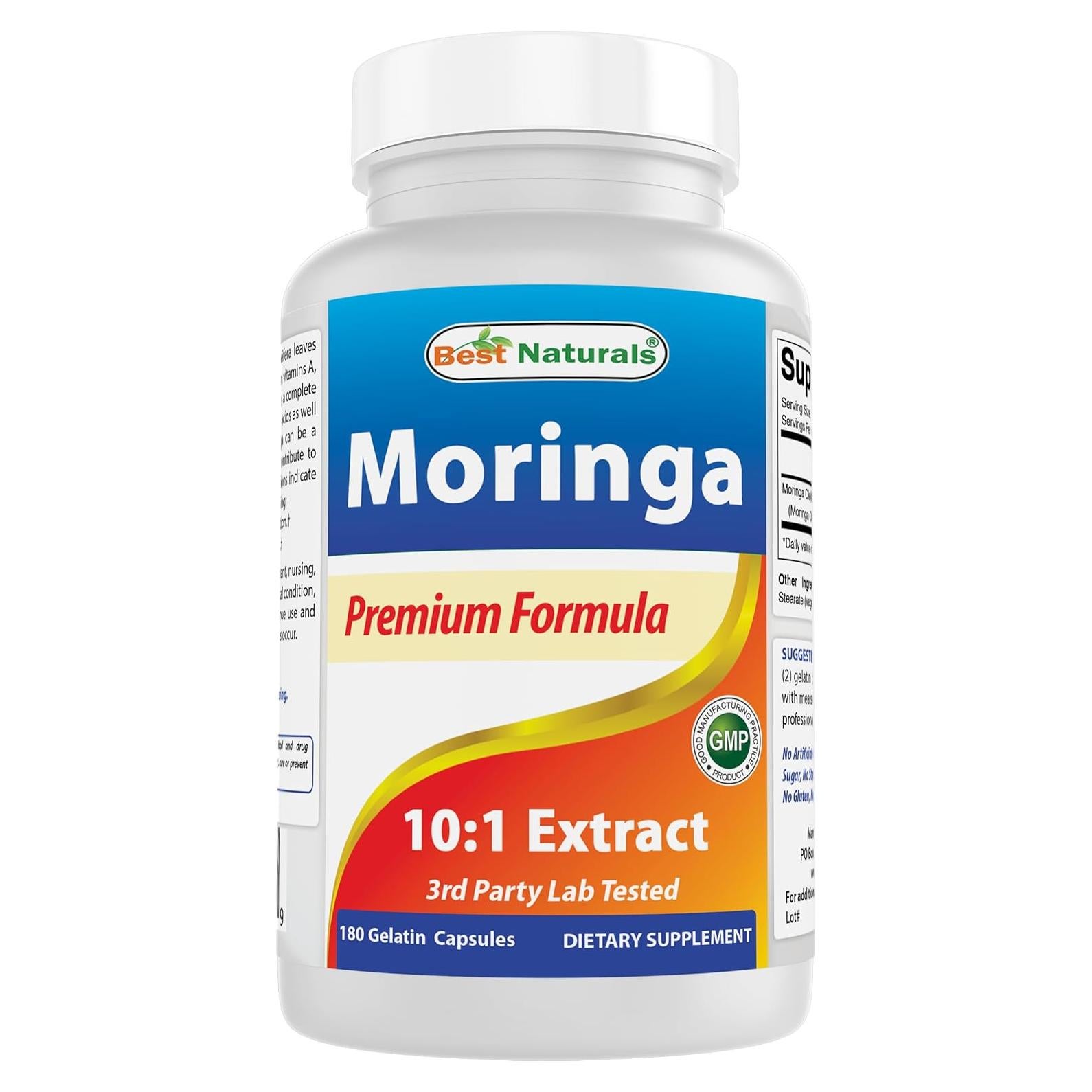 Extracto de Moringa Best Naturals 1500mg 180 Cápsulas