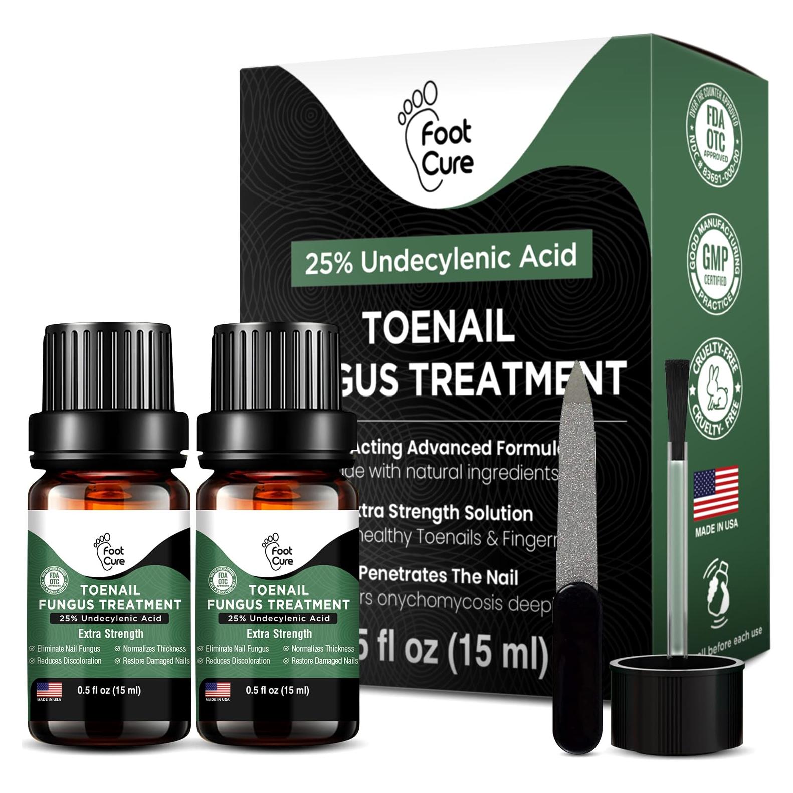 Solución Reparadora para Uñas de Pies FootCure 14.79 ml - 2 Paquete