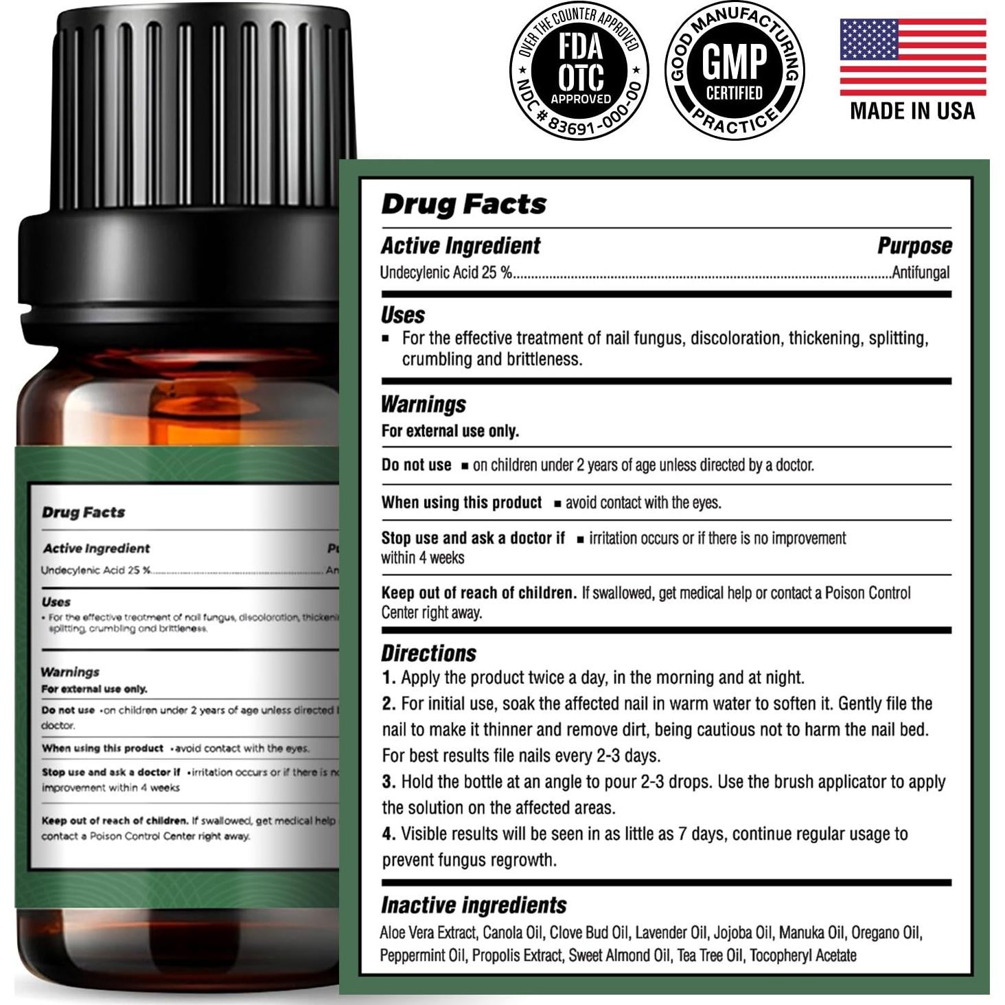 Solución Reparadora para Uñas de Pies FootCure 14.79 ml - 2 Paquete