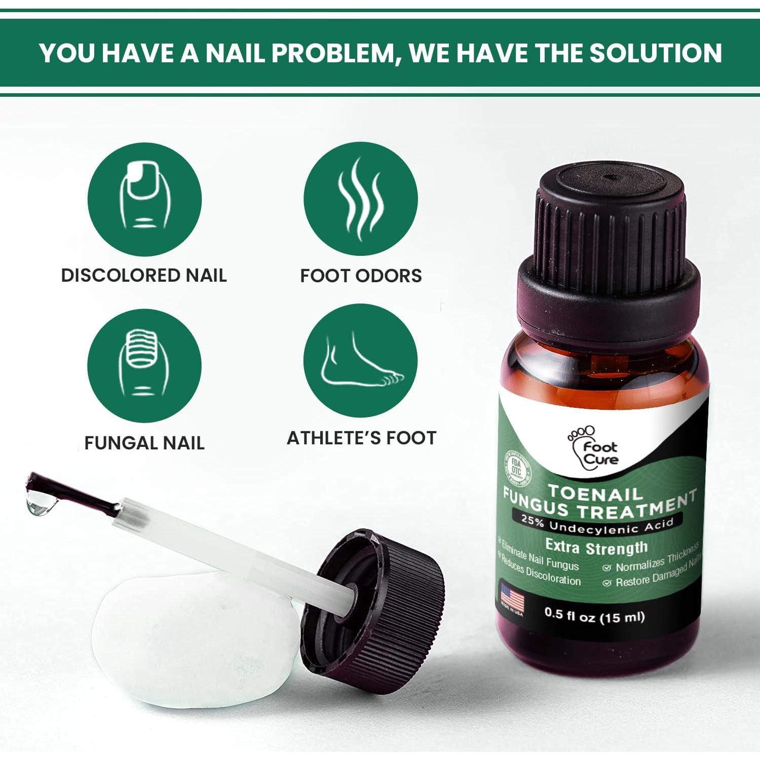 Solución Reparadora para Uñas de Pies FootCure 14.79 ml - 2 Paquete