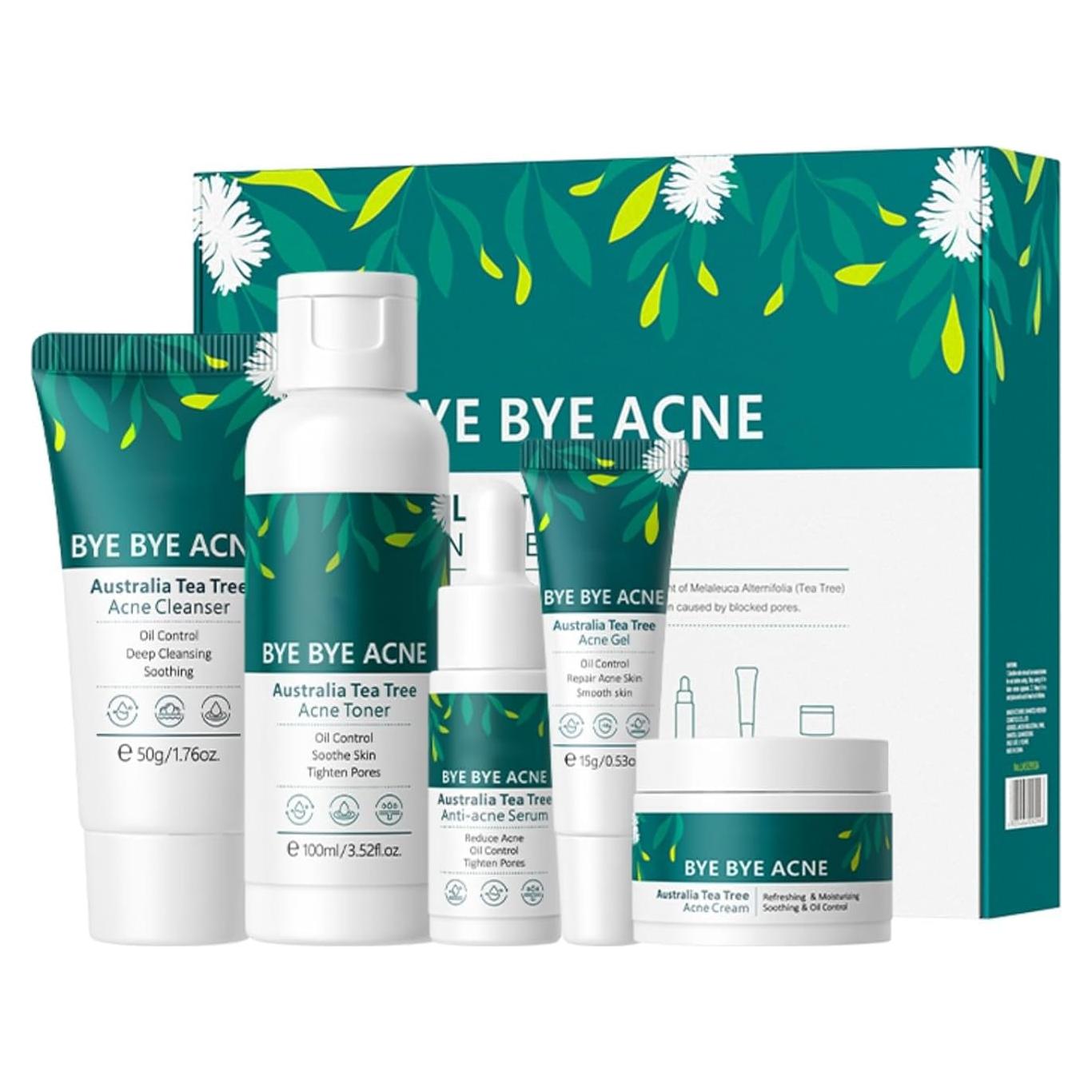 Set de Cuidado Facial Onkessy 5 Piezas Tratamiento Acné