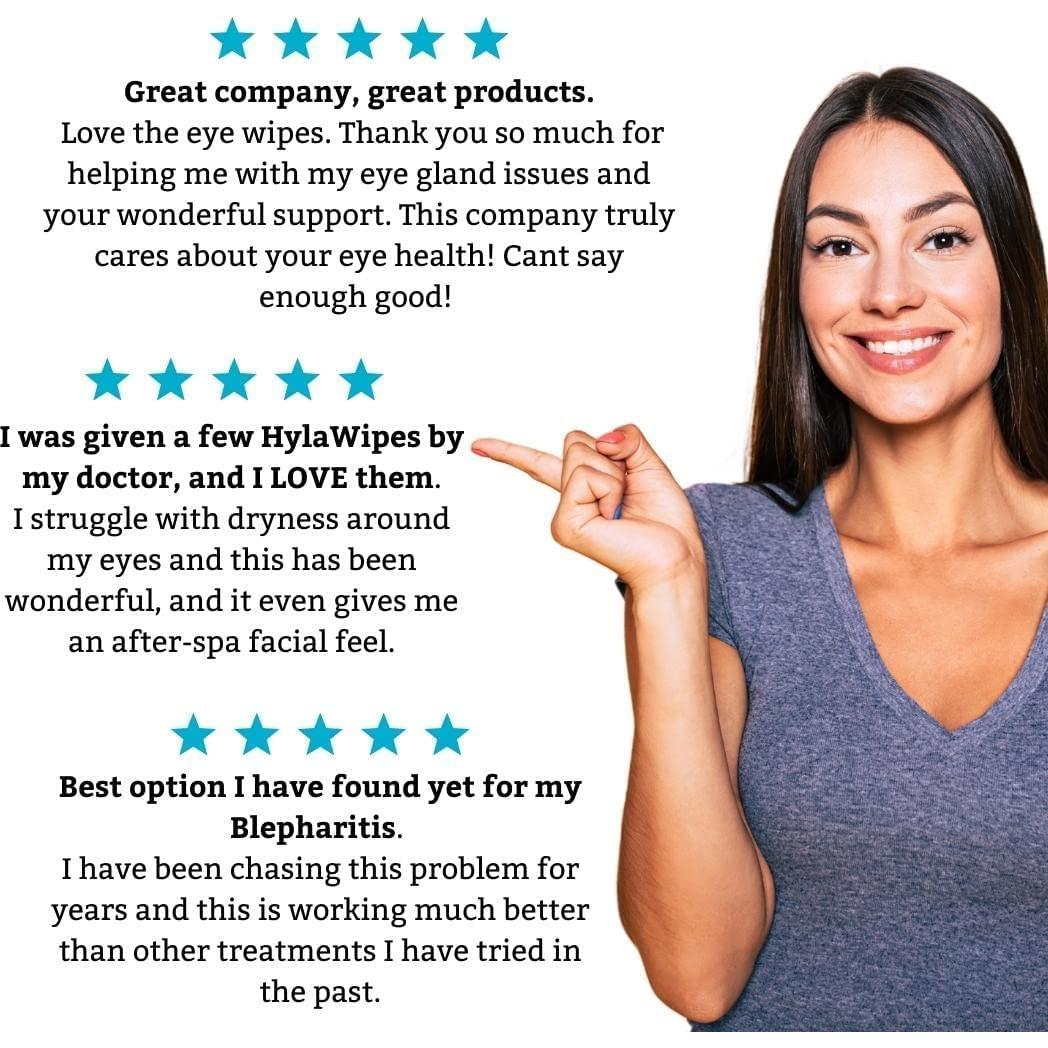 Toallitas para Párpados TearRestore HylaWipe - 30 Unidades