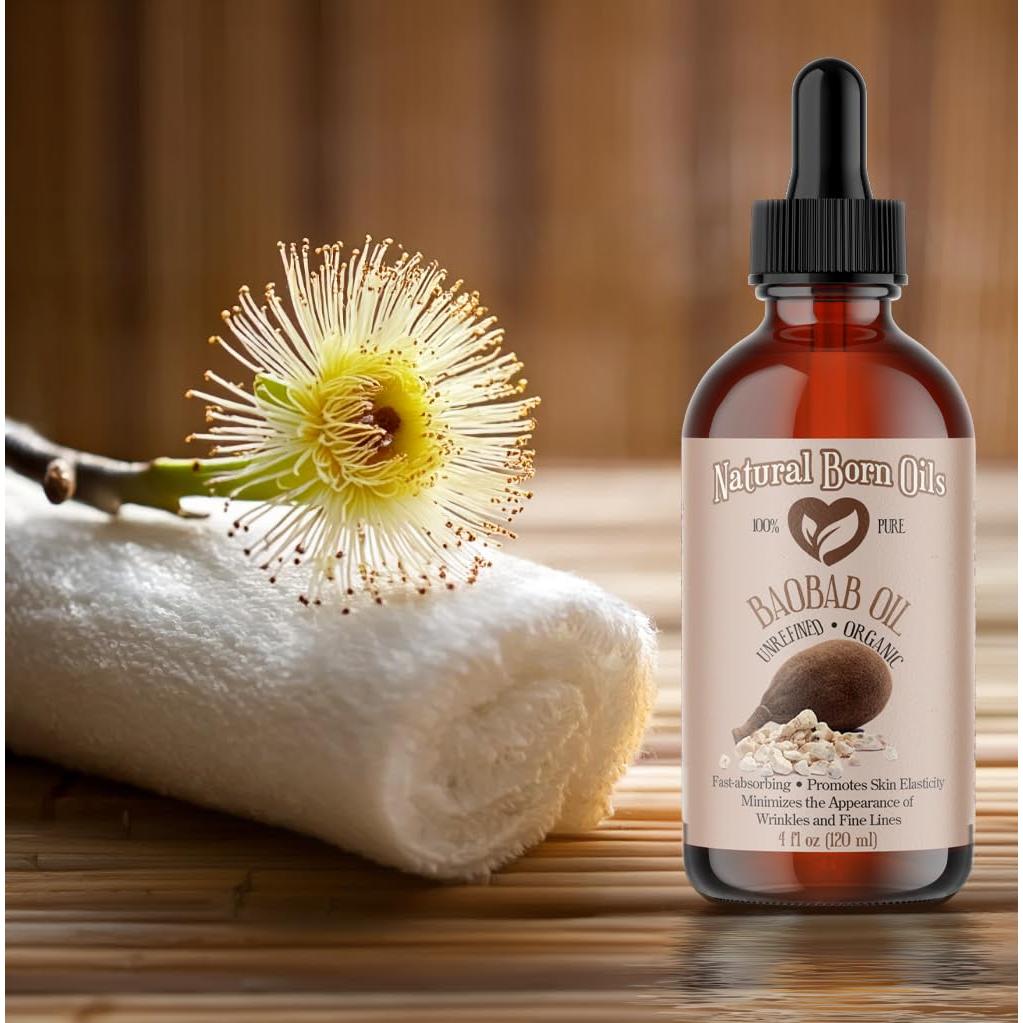 Aceite de Baobab Orgánico Natural Born Oils 226.8ml Prensado en Frío