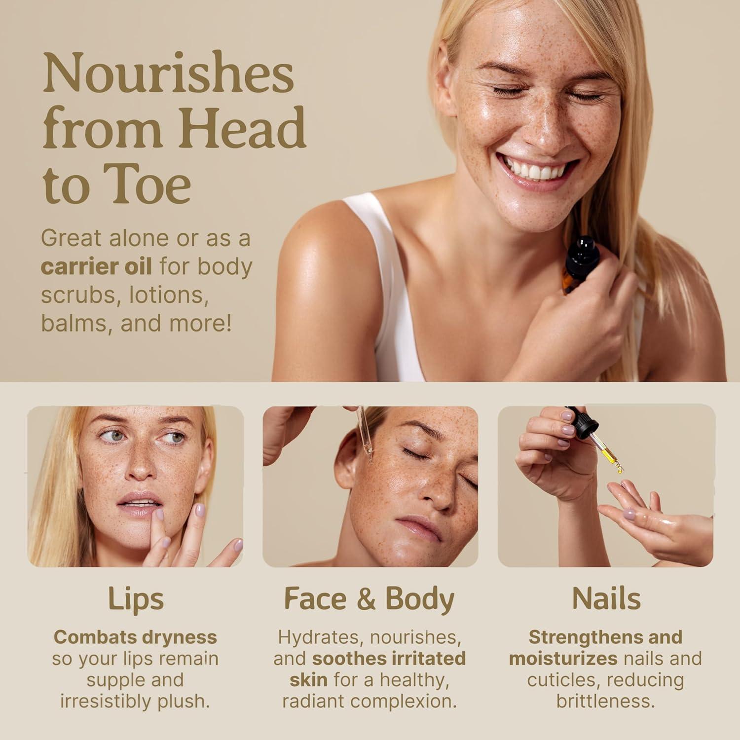 Aceite Puro de Baobab Bella Terra - 3.785 L, Hidratante para Cabello y Piel