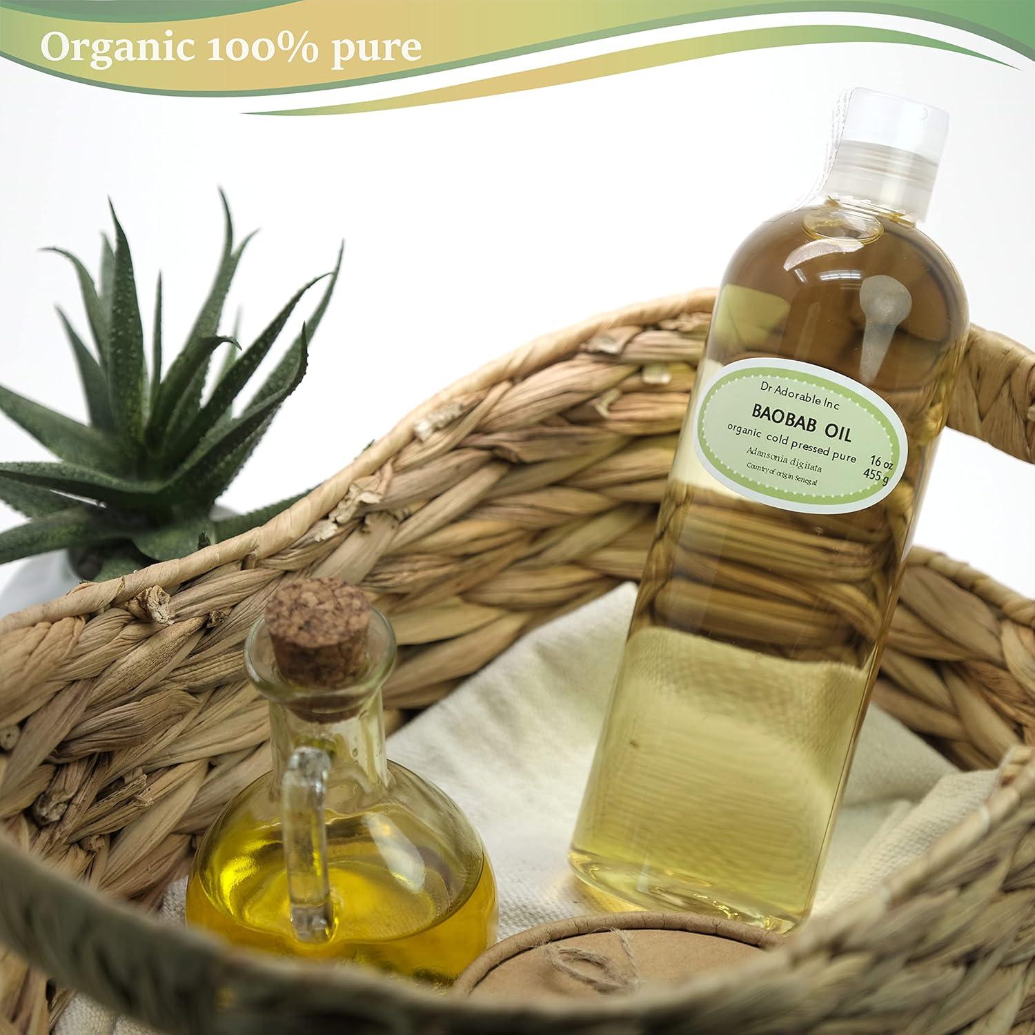 Aceite de Baobab Orgánico Dr Adorable 453.6 g Prensado en Frío