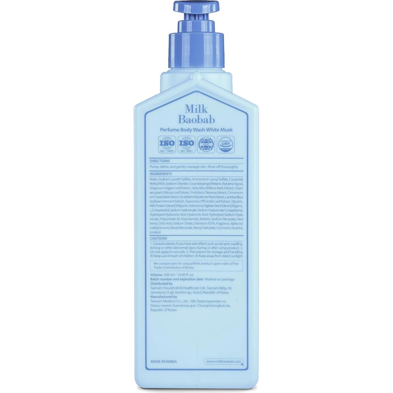 Gel de Ducha Almizcle Blanco TAENAM 500 ml Hidratante