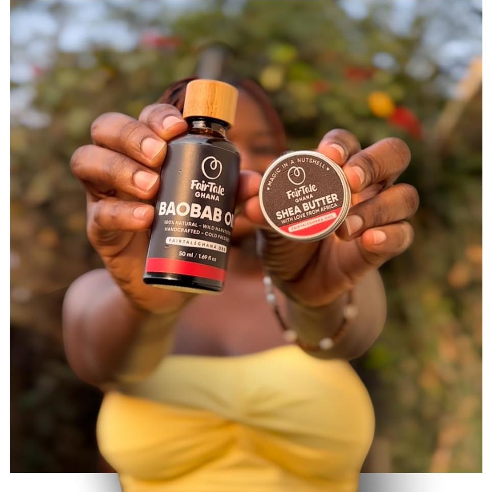 Set Manteca de Karité Cruda 2.25 kg + Aceite de Baobab 450 ml