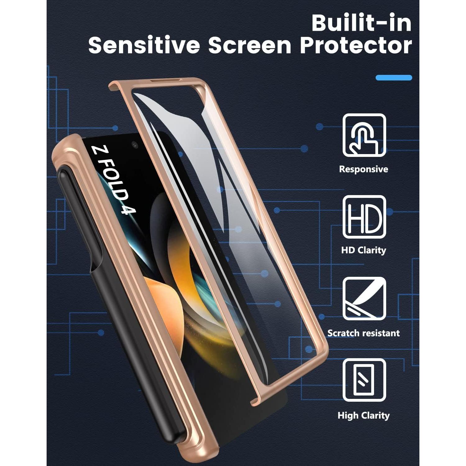 Funda Viaotaily para Galaxy Z Fold 4 con Soporte S Pen