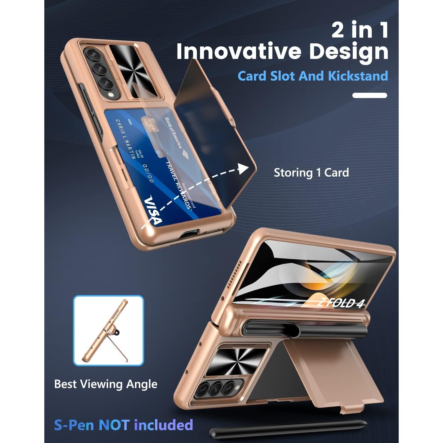 Funda Viaotaily para Galaxy Z Fold 4 con Soporte S Pen