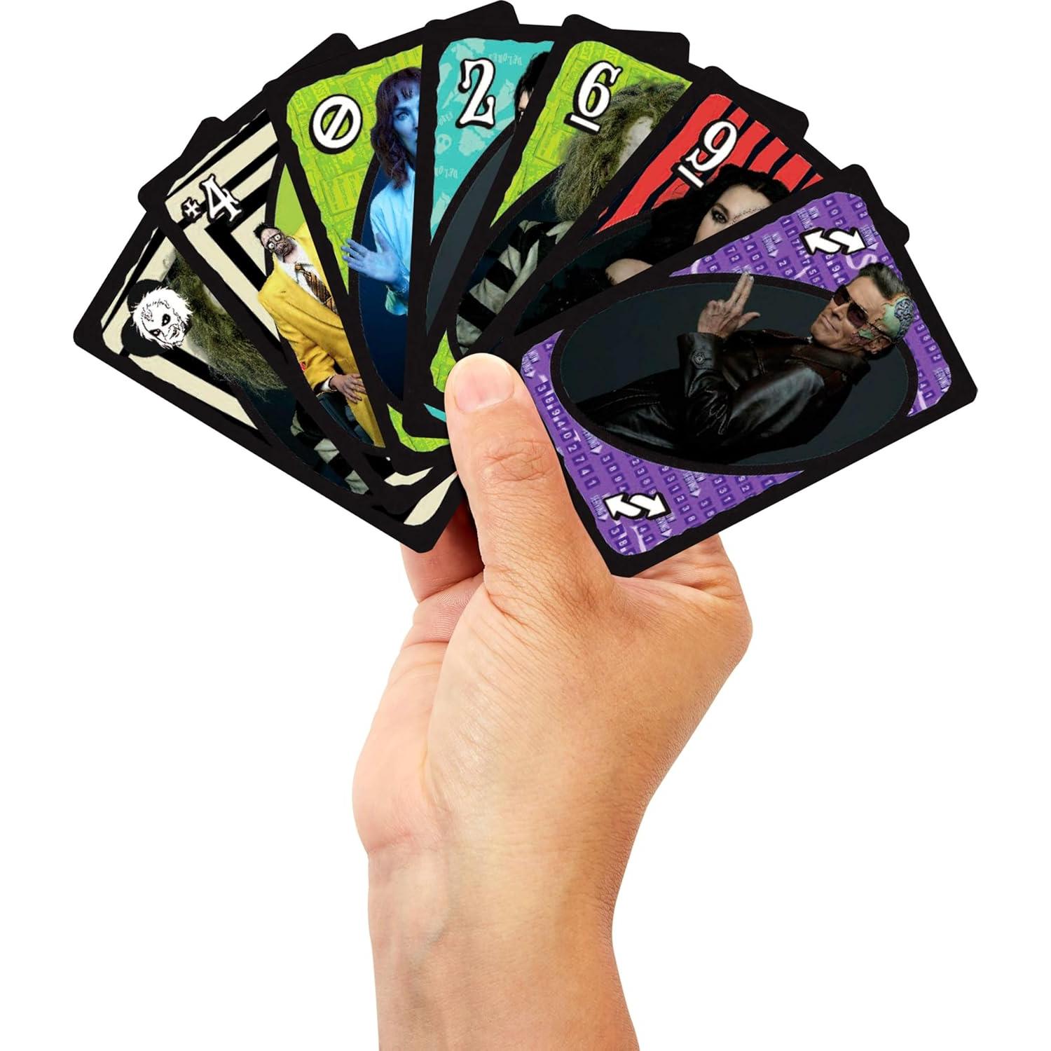 Juego de cartas UNO Beetlejuice Mattel 2-10 jugadores 7+ años