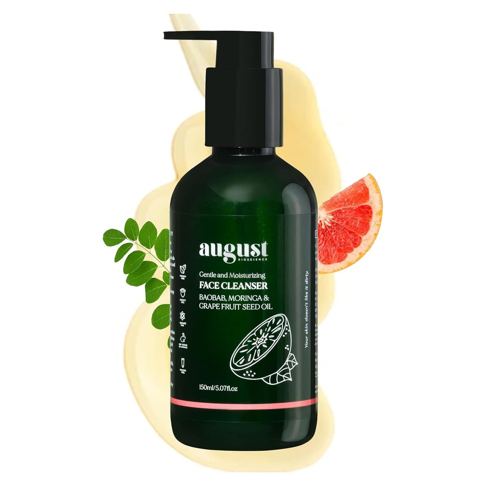 Limpiador Facial Orgánico August Bioscience 150ml - Hidratante y Suave