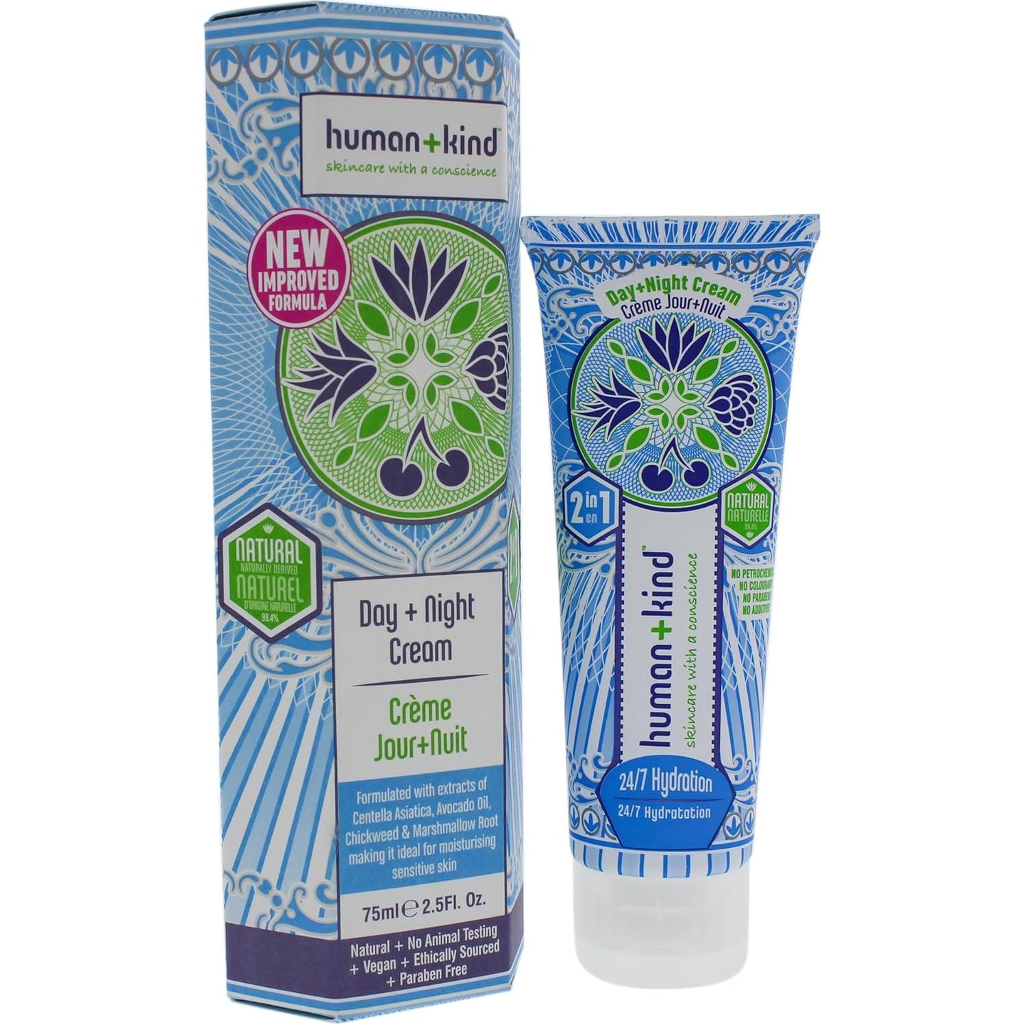 Crema Facial Hidratante Human+Kind 70.87 g - Vegana y Suave