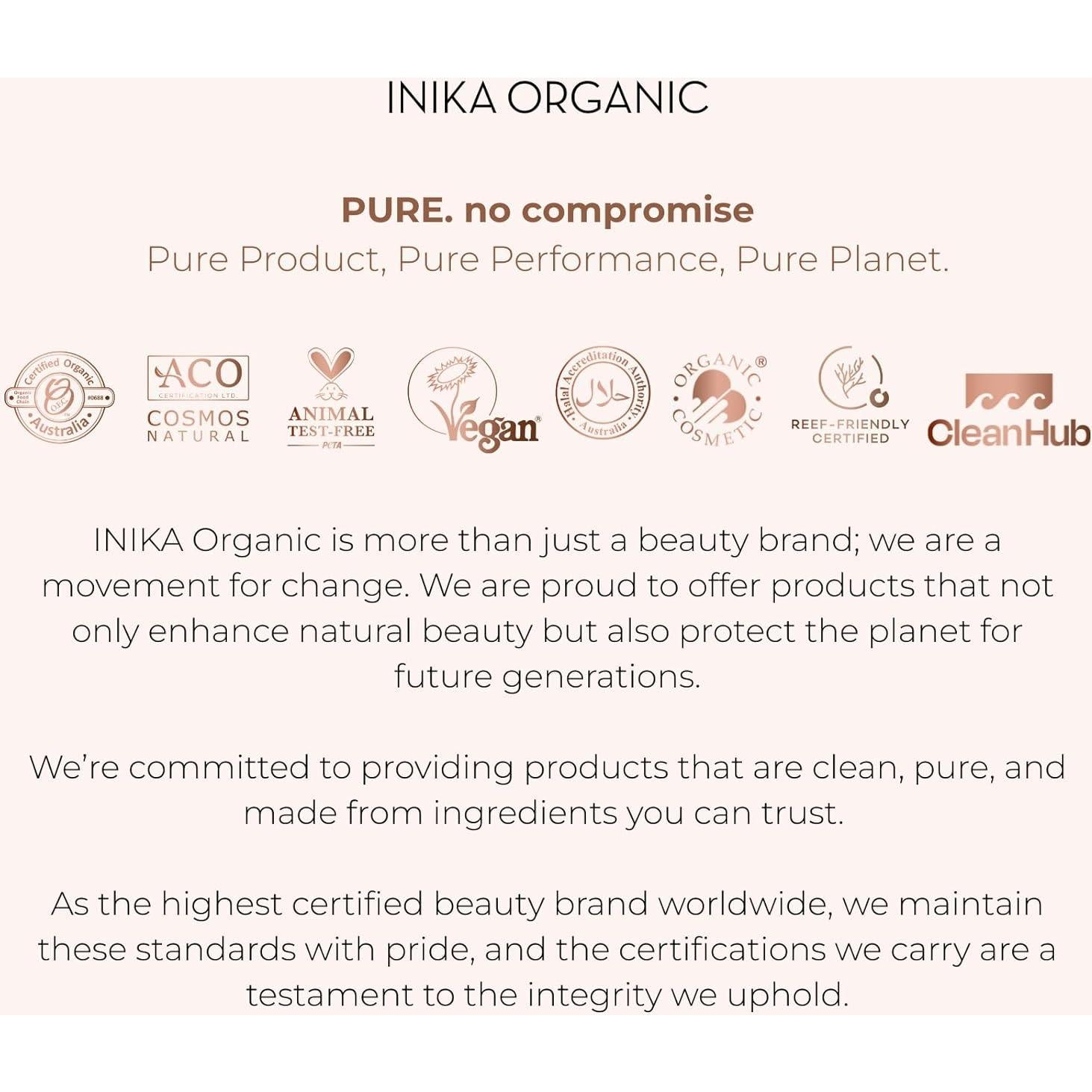 Base de Suero Orgánica INIKA 25ml Vegana y Sostenible