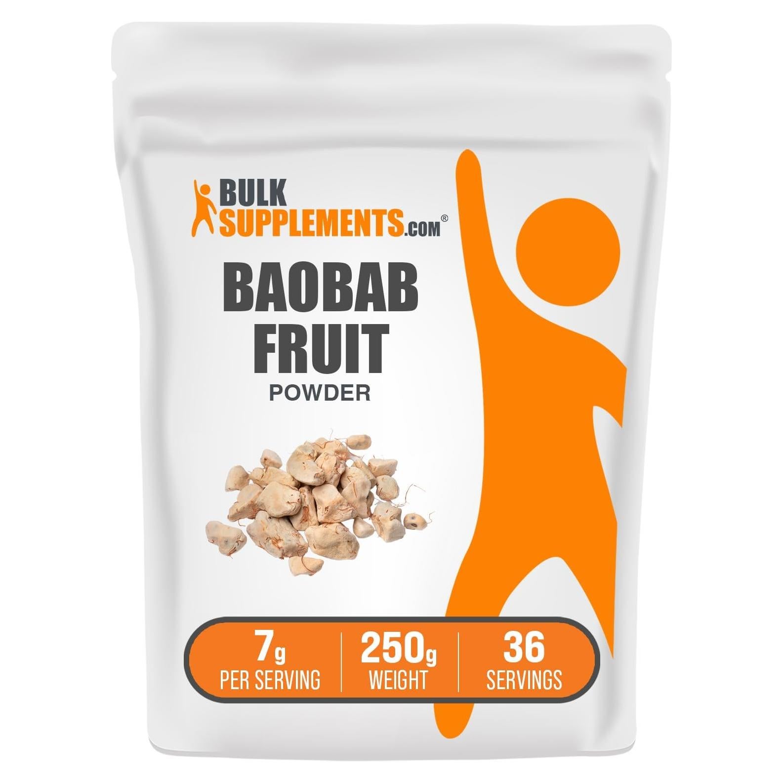 Polvo de Baobab BulkSupplements 250g - Suplemento Antioxidante