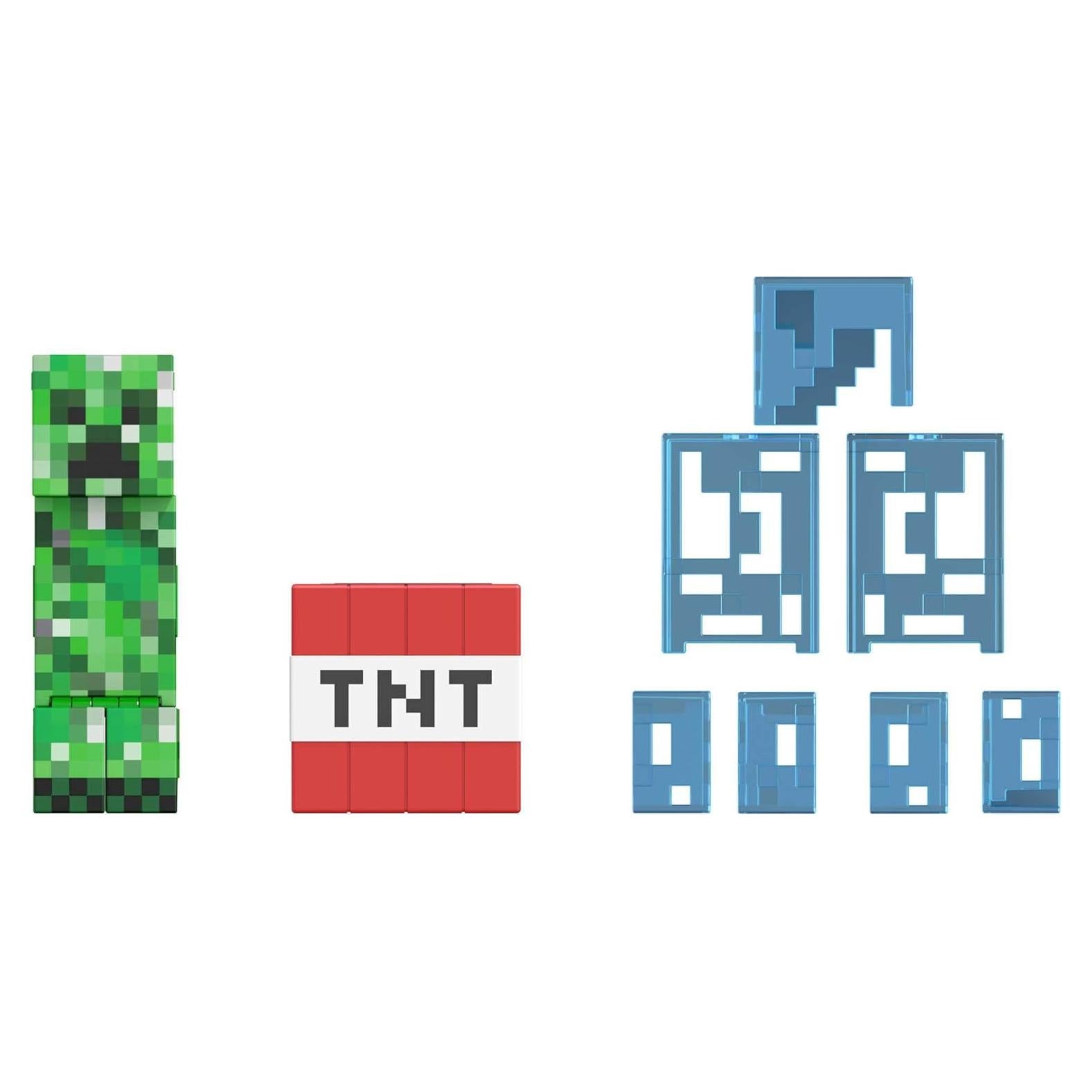 Mattel Minecraft Diamond Level Creeper Action Figure & Die-Cast Accessories, Collectible Toy Inspired by Video Game, 5.5-inch Scale