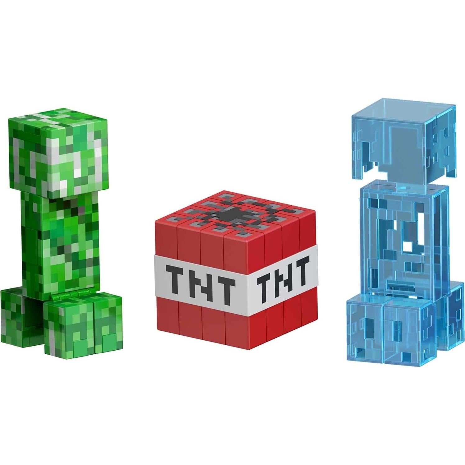 Mattel Minecraft Diamond Level Creeper Action Figure & Die-Cast Accessories, Collectible Toy Inspired by Video Game, 5.5-inch Scale
