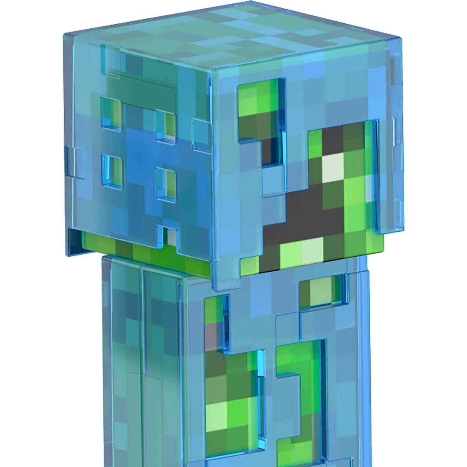 Mattel Minecraft Diamond Level Creeper Action Figure & Die-Cast Accessories, Collectible Toy Inspired by Video Game, 5.5-inch Scale