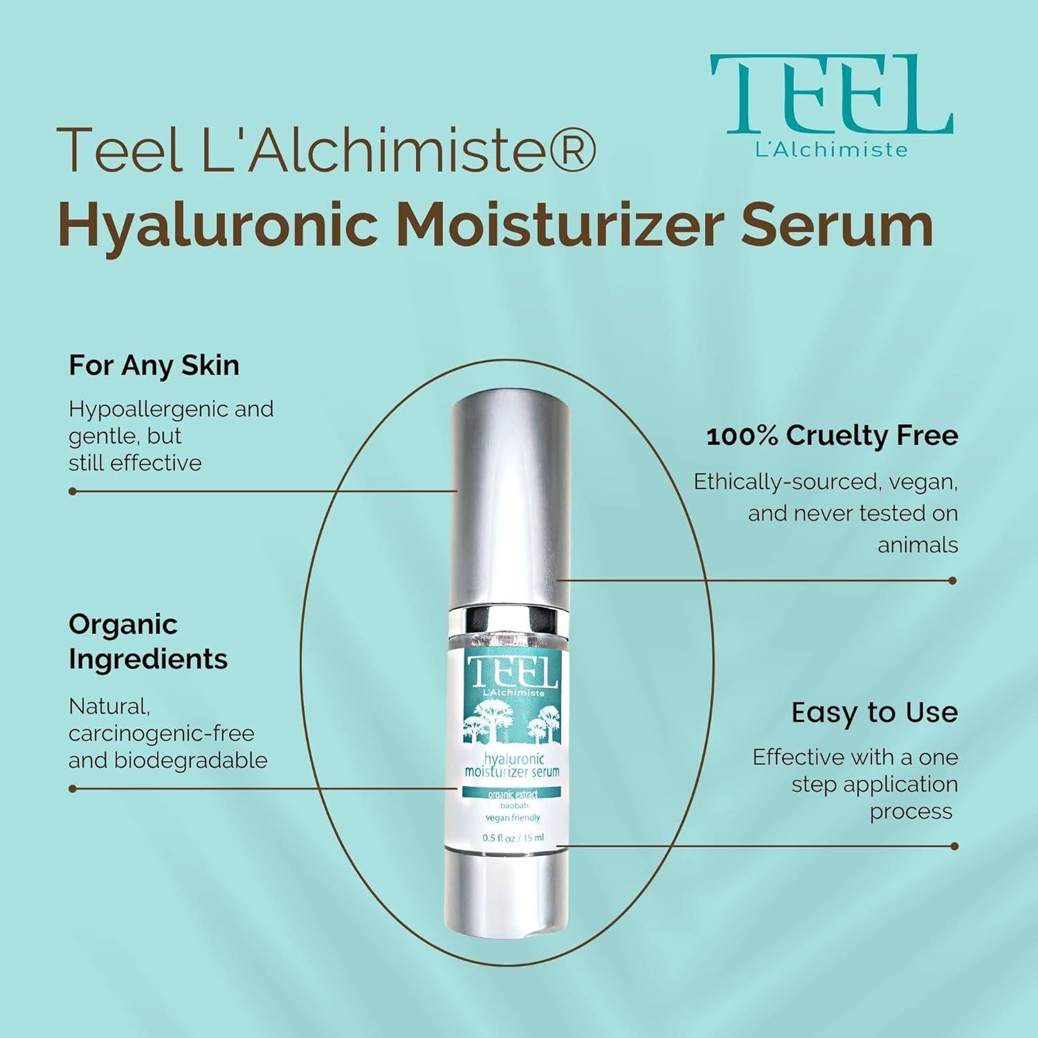 Suero Hidratante Ácido Hialurónico Teel 14.79 ml - Vitamina C